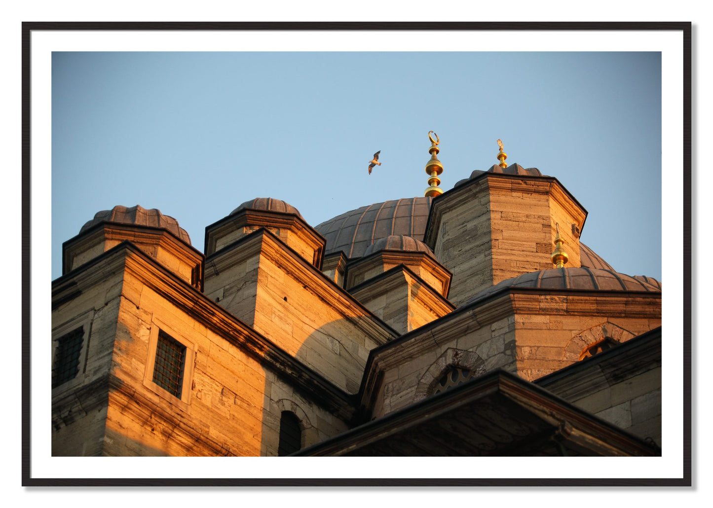 Framed photograph of Istanbul by Dylan Ozanich, Black Walnut frame, Borders