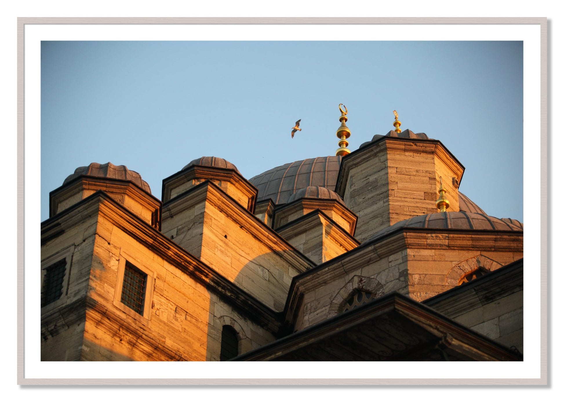 Framed photograph of Istanbul by Dylan Ozanich, White Maple frame, Borders