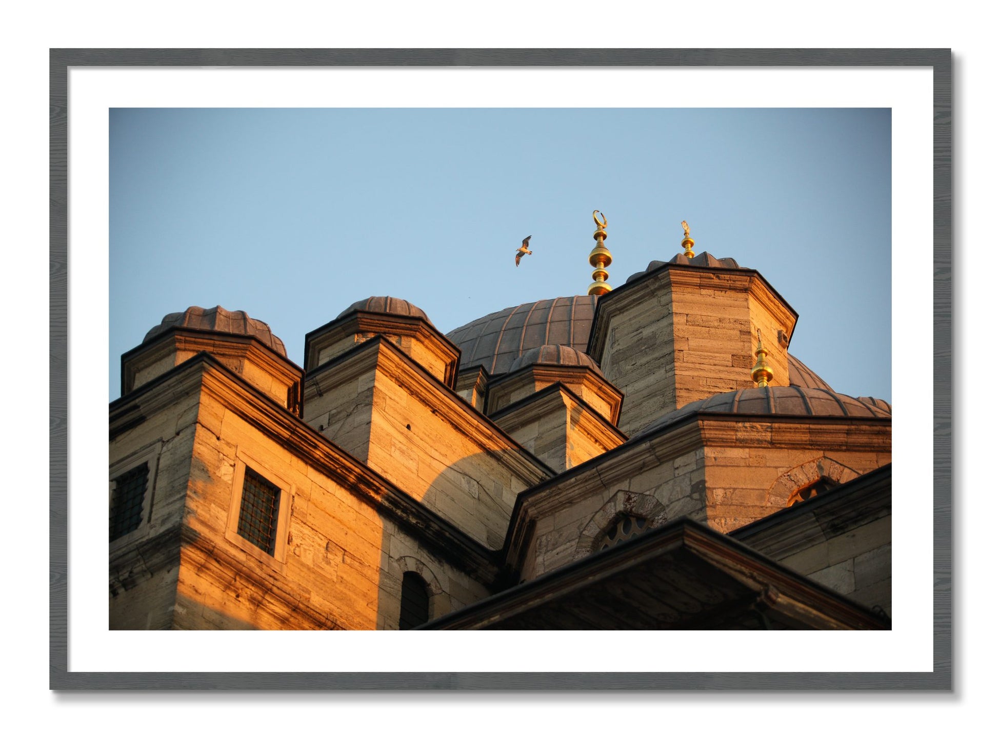 Framed photograph of Istanbul by Dylan Ozanich, Grey frame, Borders