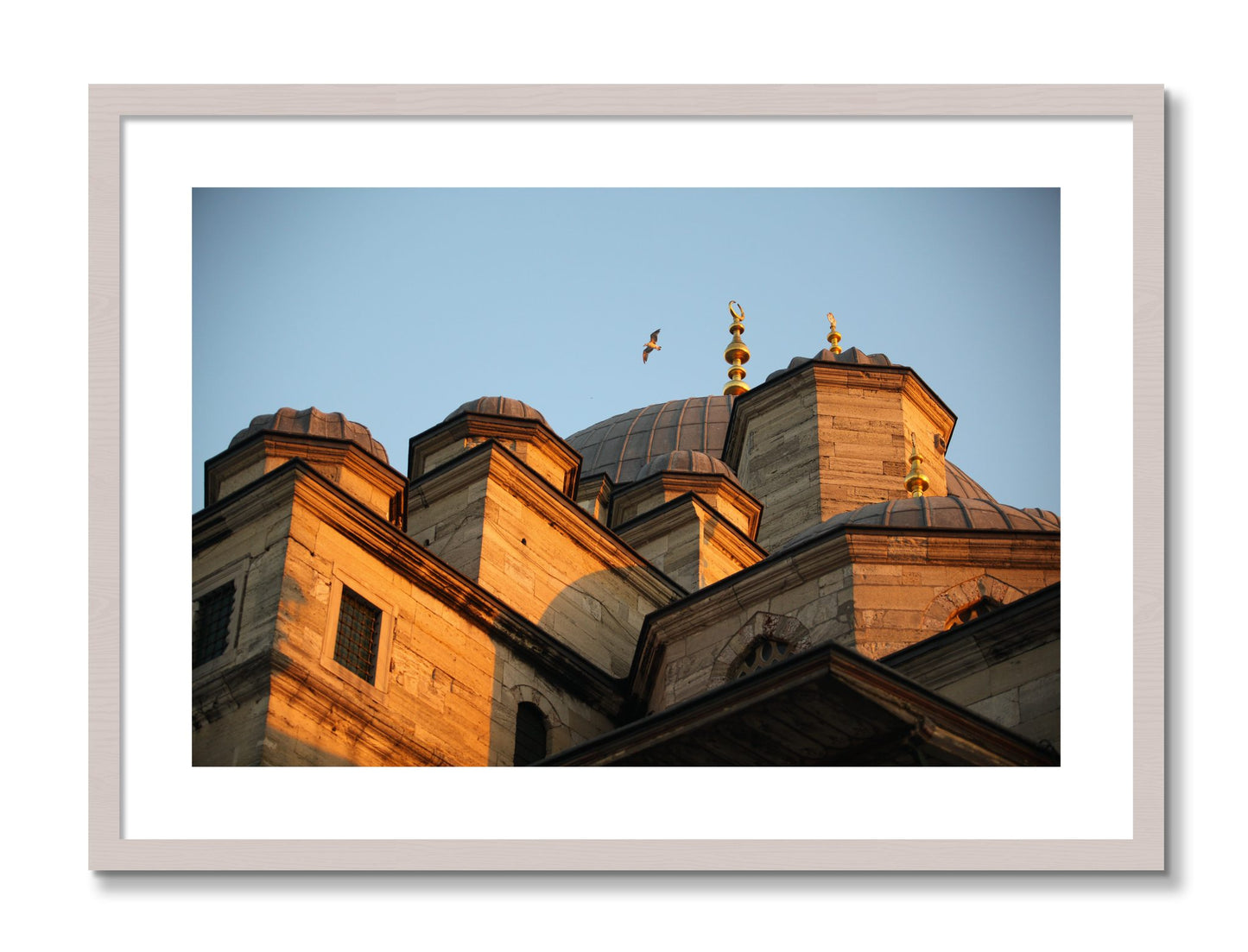 Framed photograph of Istanbul by Dylan Ozanich, White Maple frame, Borders
