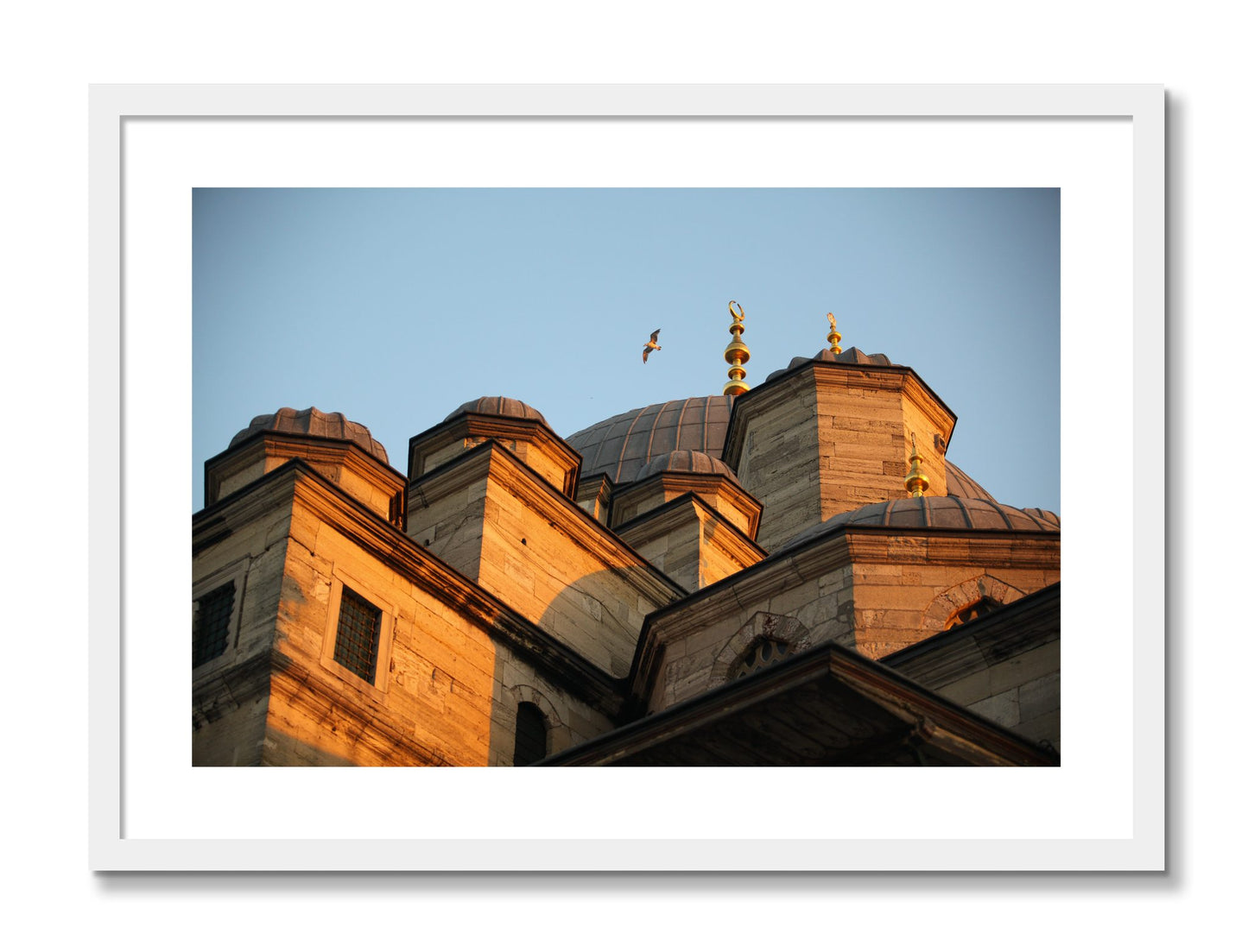 Framed photograph of Istanbul by Dylan Ozanich, White frame, Borders