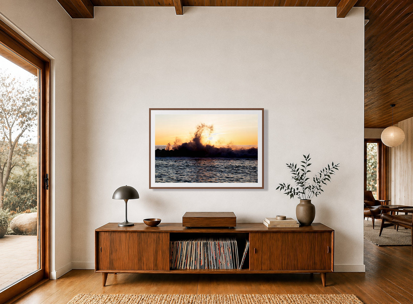 Framed photograph of Italian Coast by Dylan Ozanich displayed on a wall