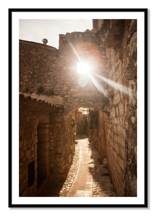 Framed photograph of Italian Light by Dylan Ozanich, Black frame, Borders