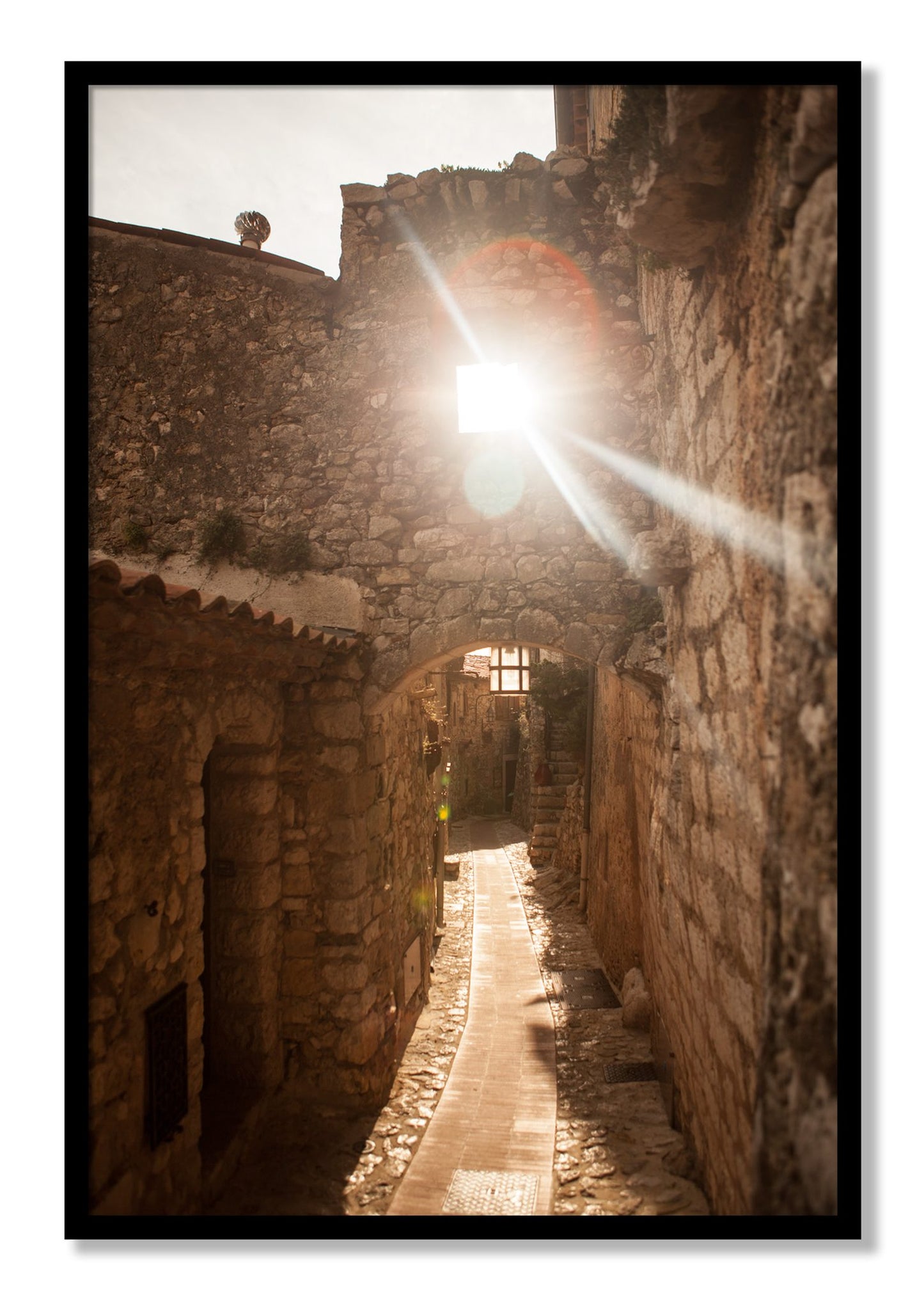 Framed photograph of Italian Light by Dylan Ozanich, Black frame, Full Bleed