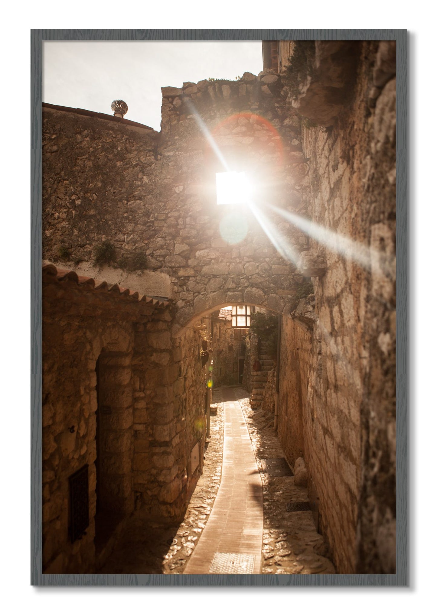 Framed photograph of Italian Light by Dylan Ozanich, Grey frame, Full Bleed