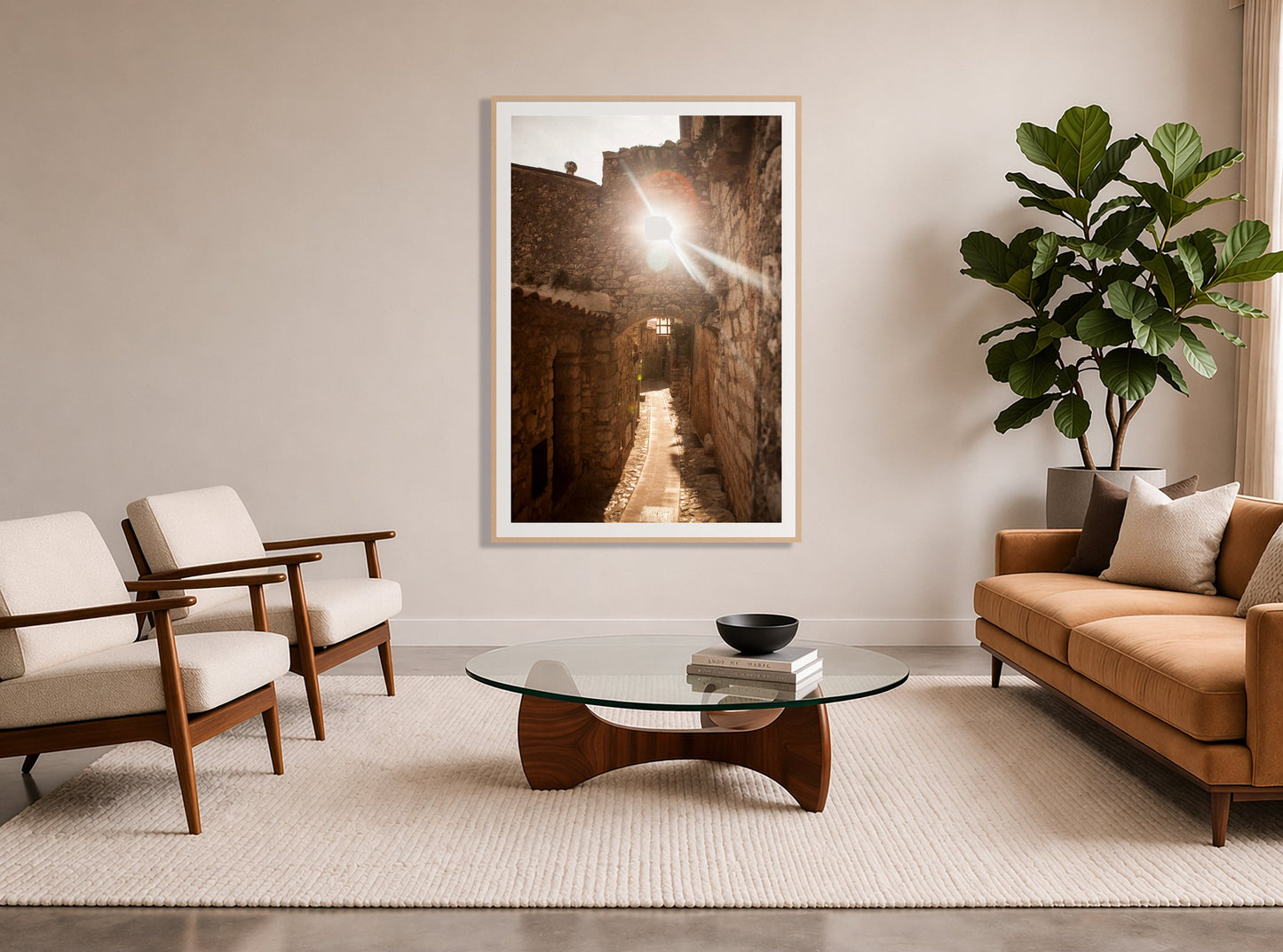 Framed photograph of Italian Light by Dylan Ozanich displayed on a wall
