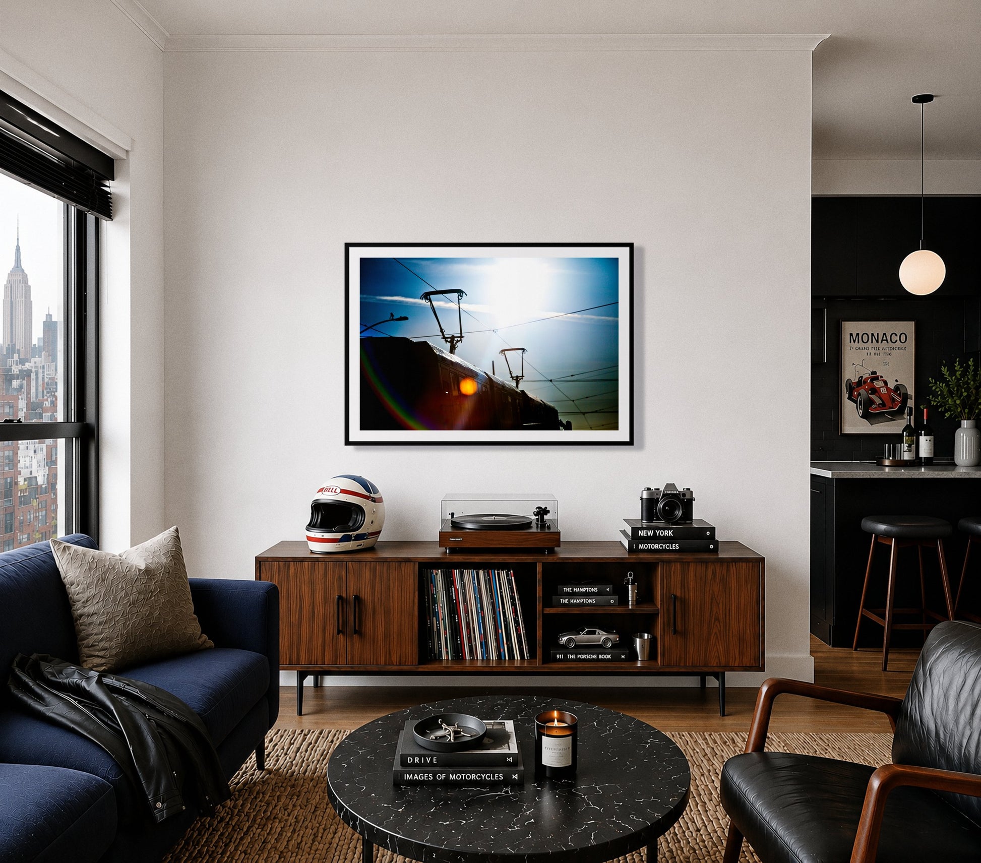 Framed photograph of Judah NLine by Dylan Ozanich displayed on a wall