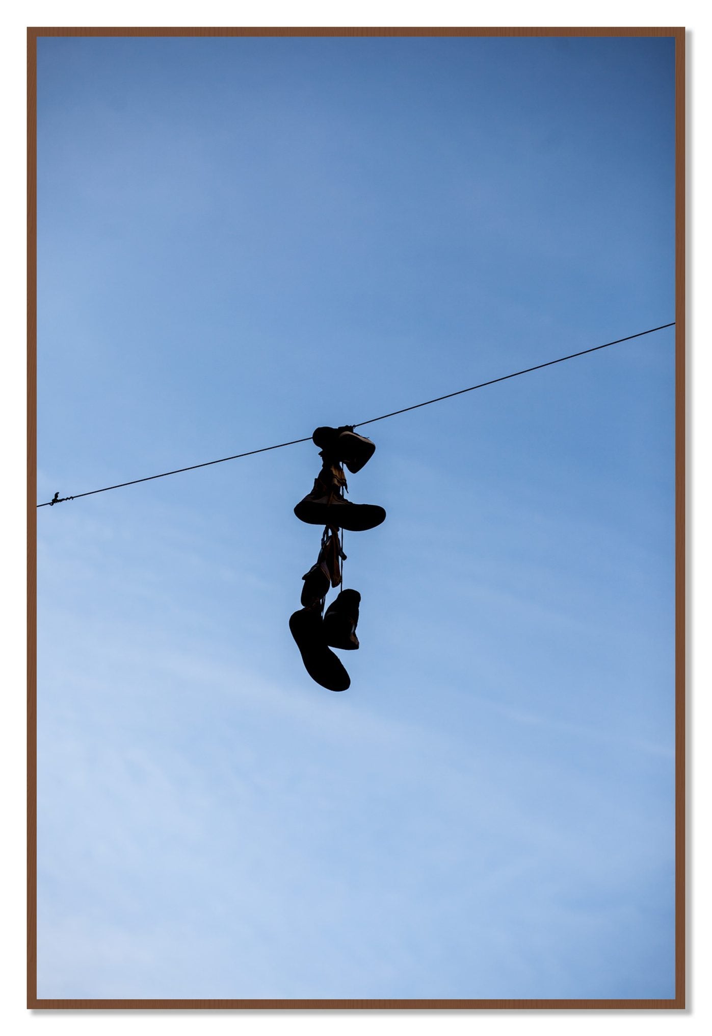 Kicks by Dylan Ozanich, 48×72 Full Bleed Print in a Walnut frame