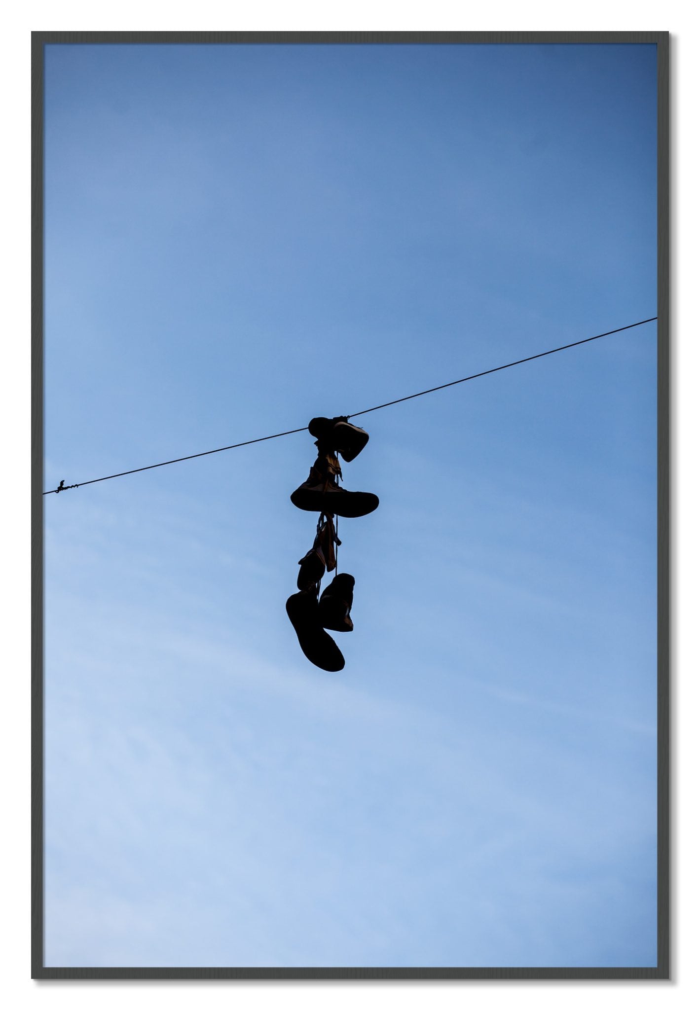 Framed photograph of Kicks by Dylan Ozanich, Grey frame, Full Bleed