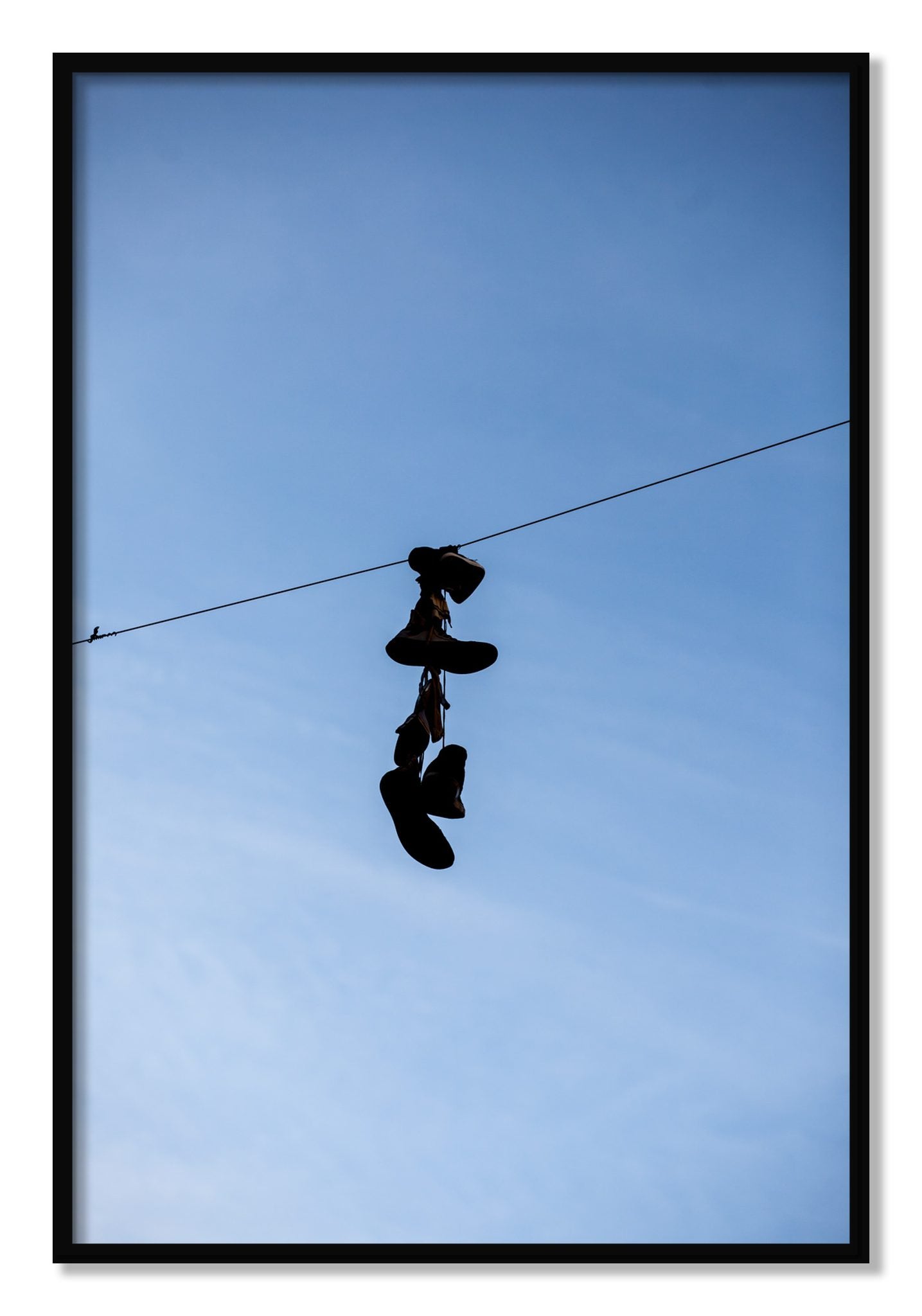 Framed photograph of Kicks by Dylan Ozanich, Black frame, Full Bleed
