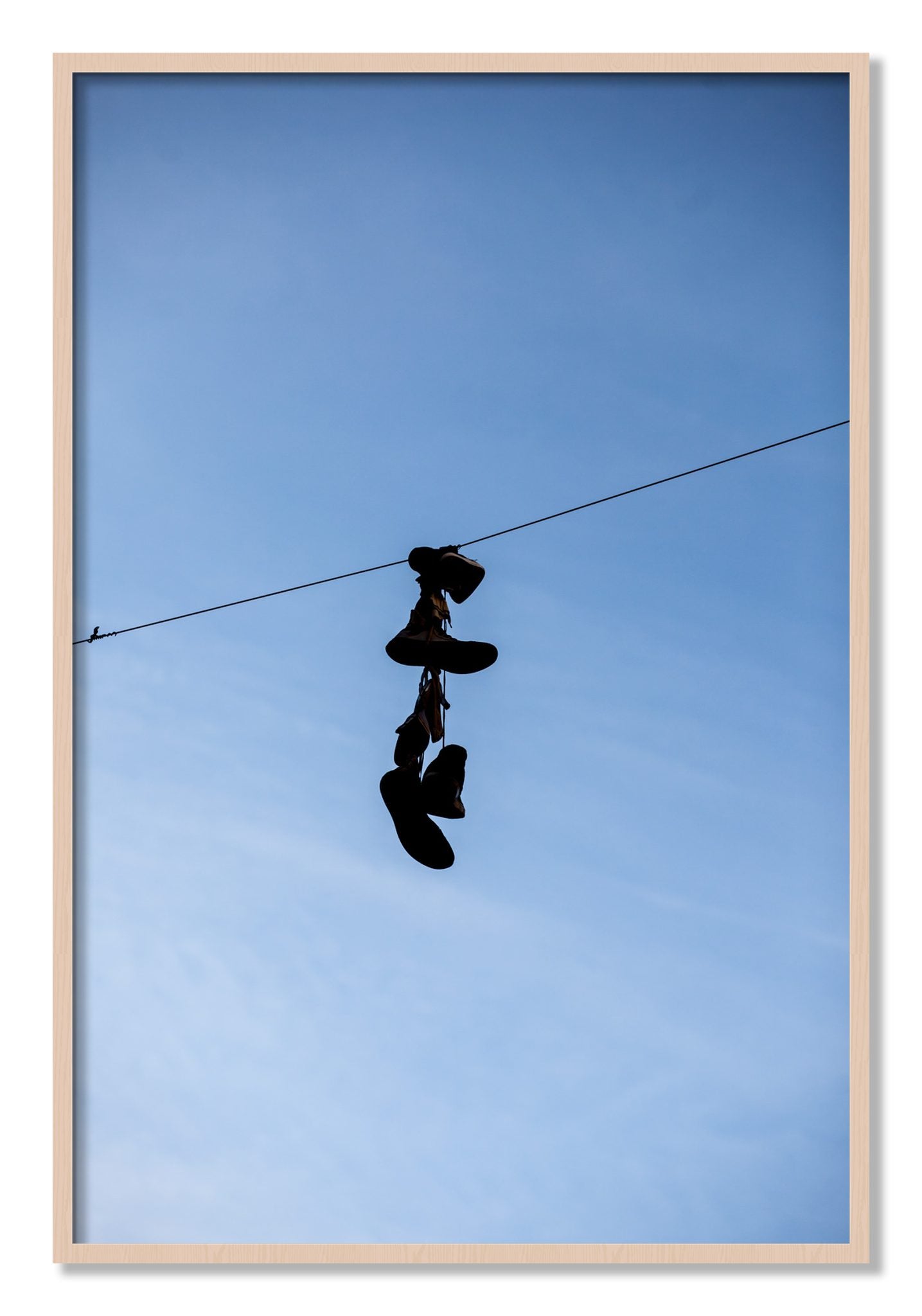 Framed photograph of Kicks by Dylan Ozanich, Maple frame, Full Bleed