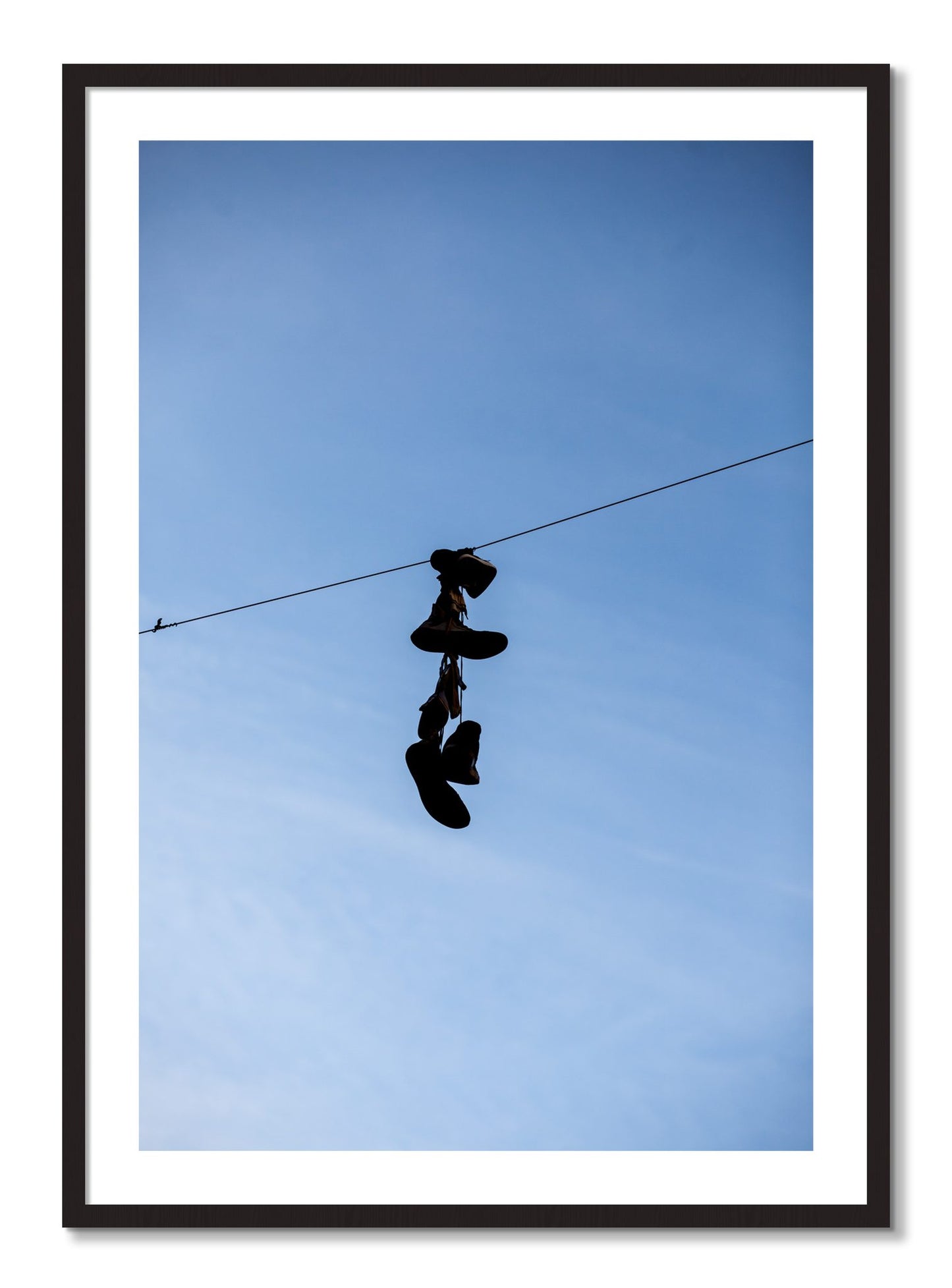 Framed photograph of Kicks by Dylan Ozanich, Black Walnut frame, Borders