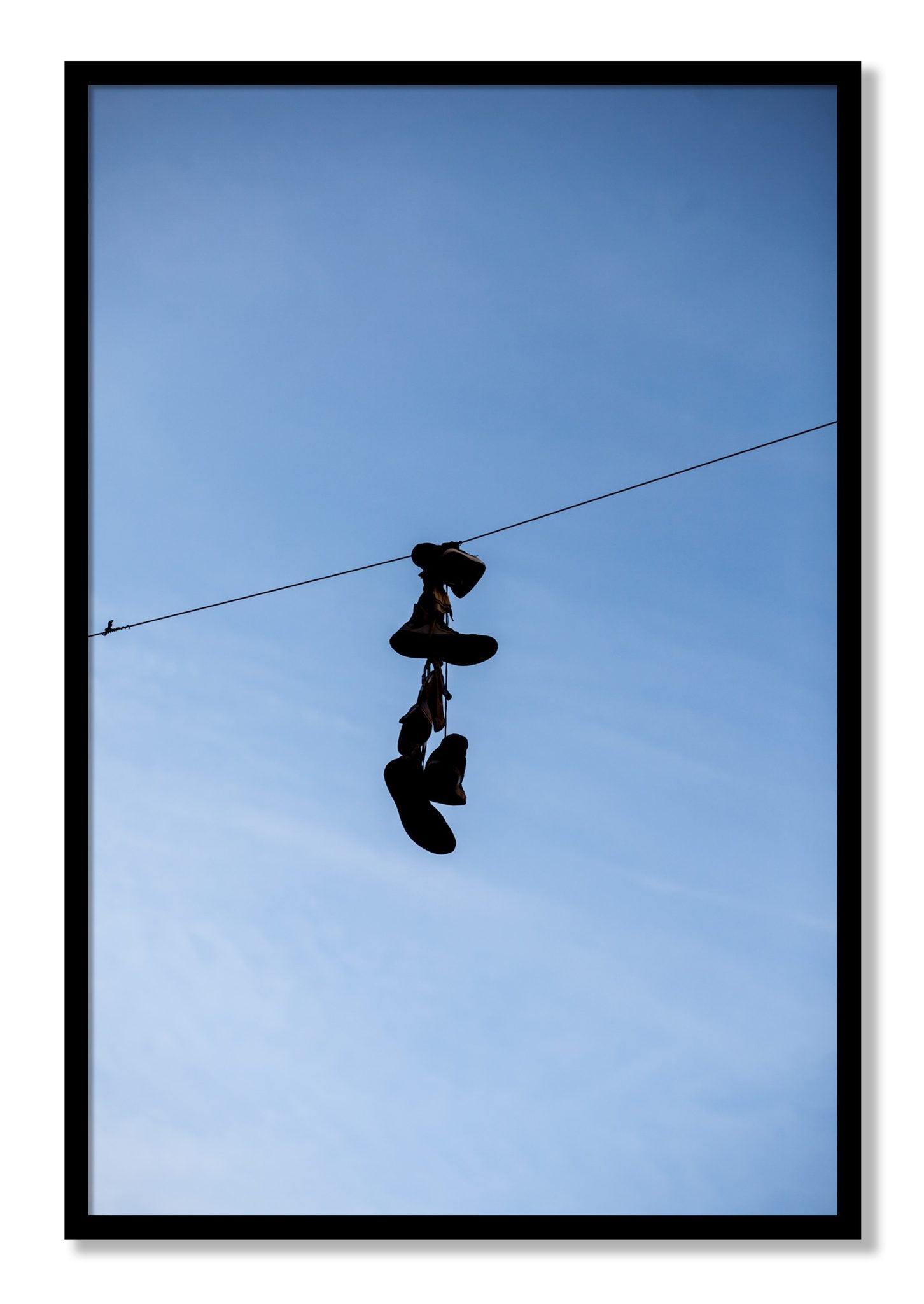 Framed photograph of Kicks by Dylan Ozanich, Black frame, Full Bleed