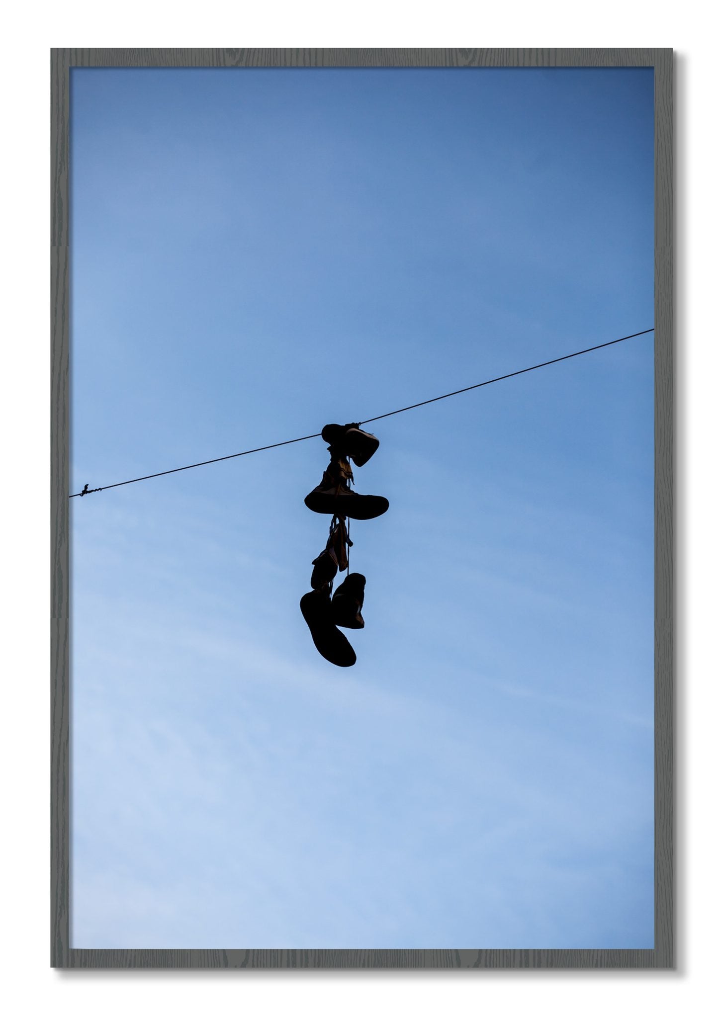 Framed photograph of Kicks by Dylan Ozanich, Grey frame, Full Bleed