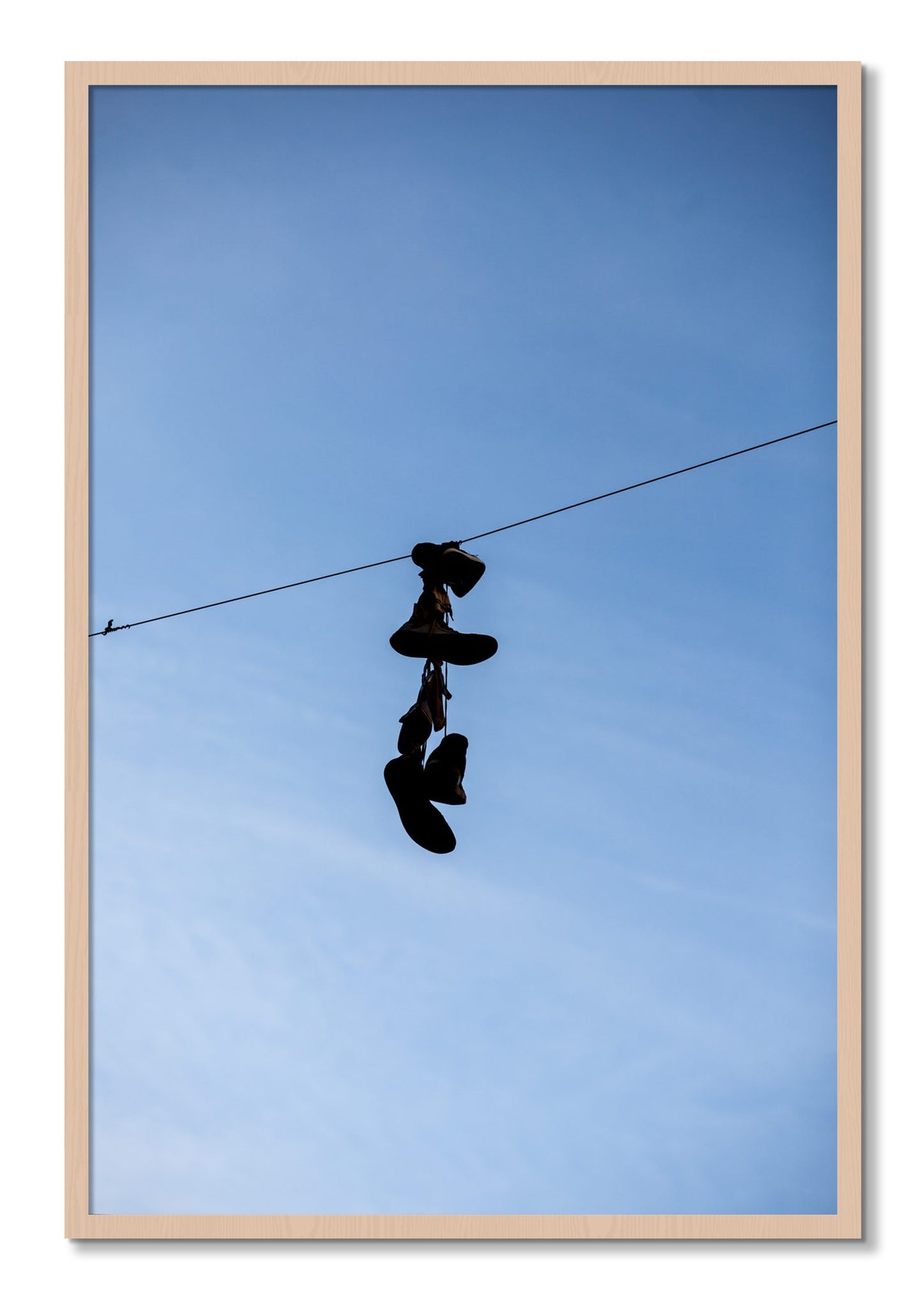 Framed photograph of Kicks by Dylan Ozanich, Maple frame, Full Bleed