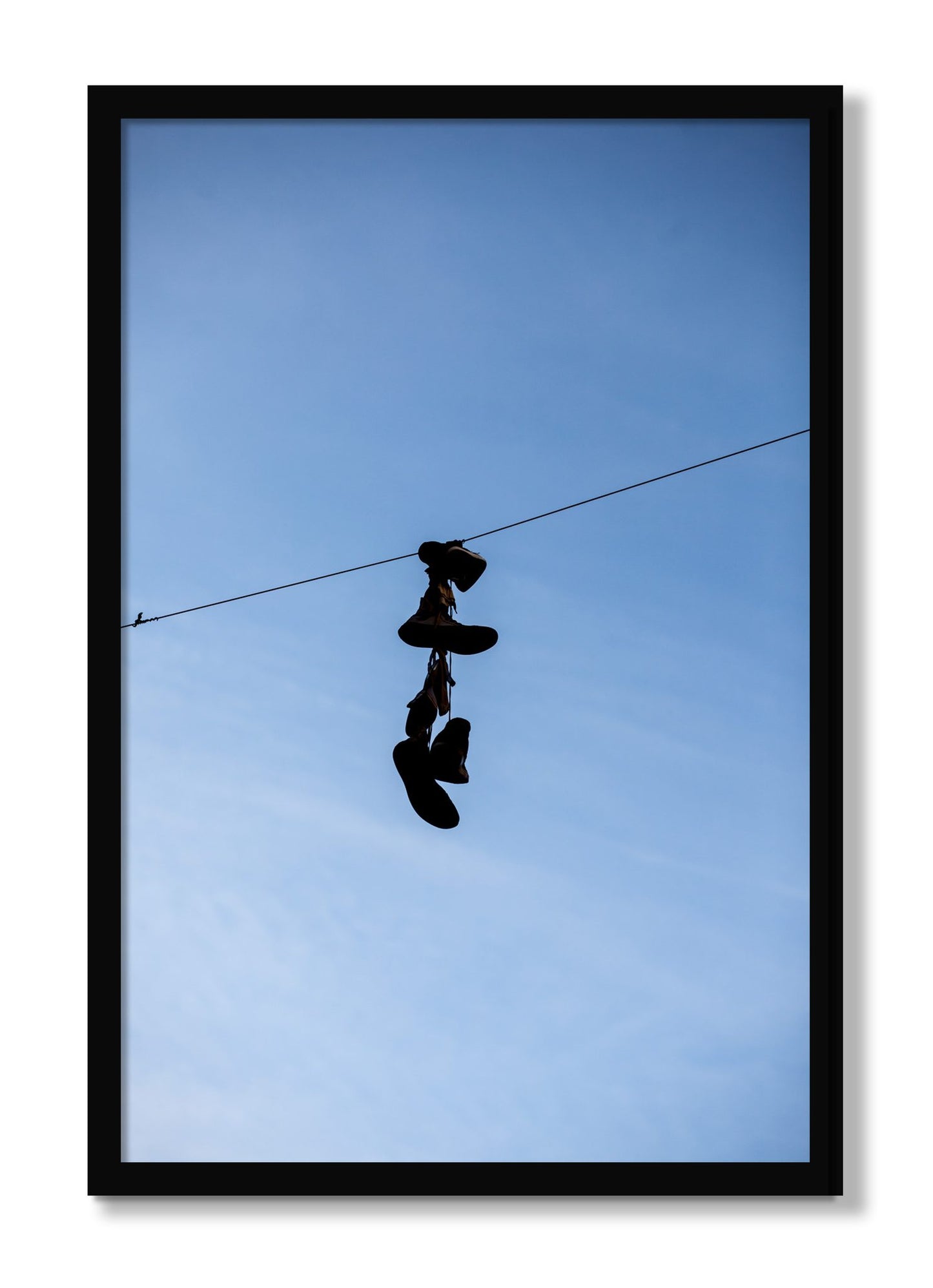 Framed photograph of Kicks by Dylan Ozanich, Black frame, Full Bleed