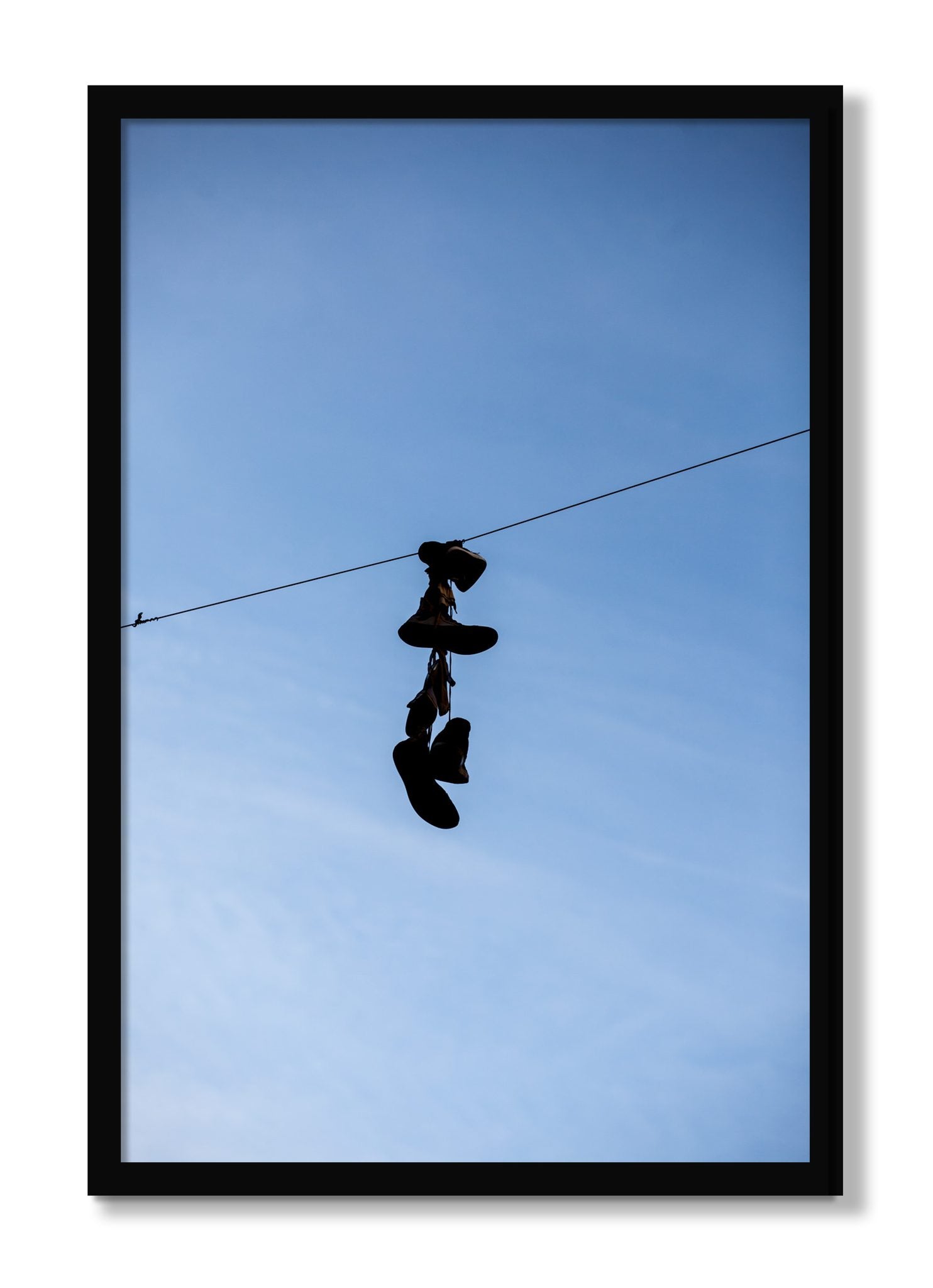 Framed photograph of Kicks by Dylan Ozanich, Black frame, Full Bleed