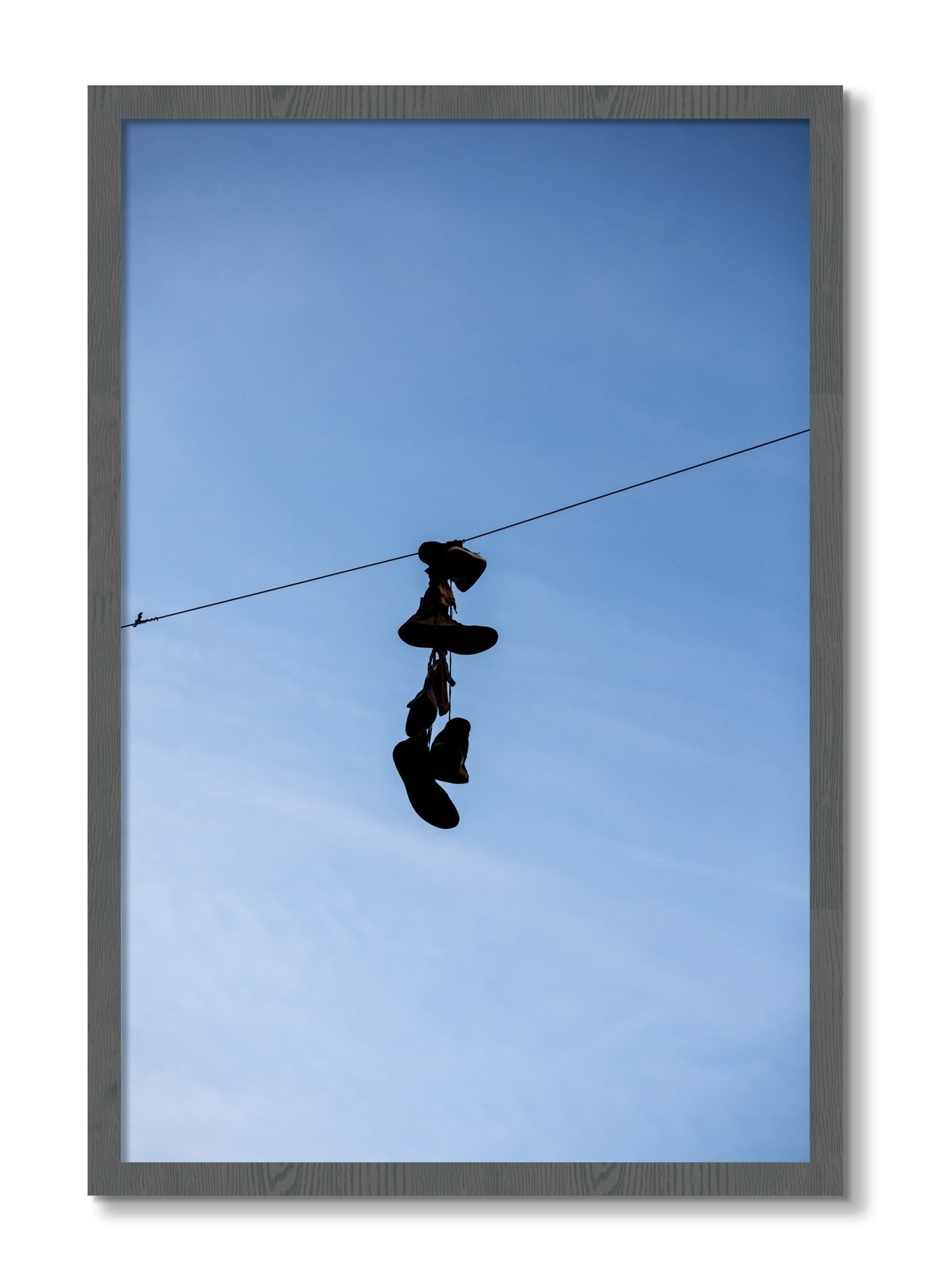 Framed photograph of Kicks by Dylan Ozanich, Grey frame, Full Bleed