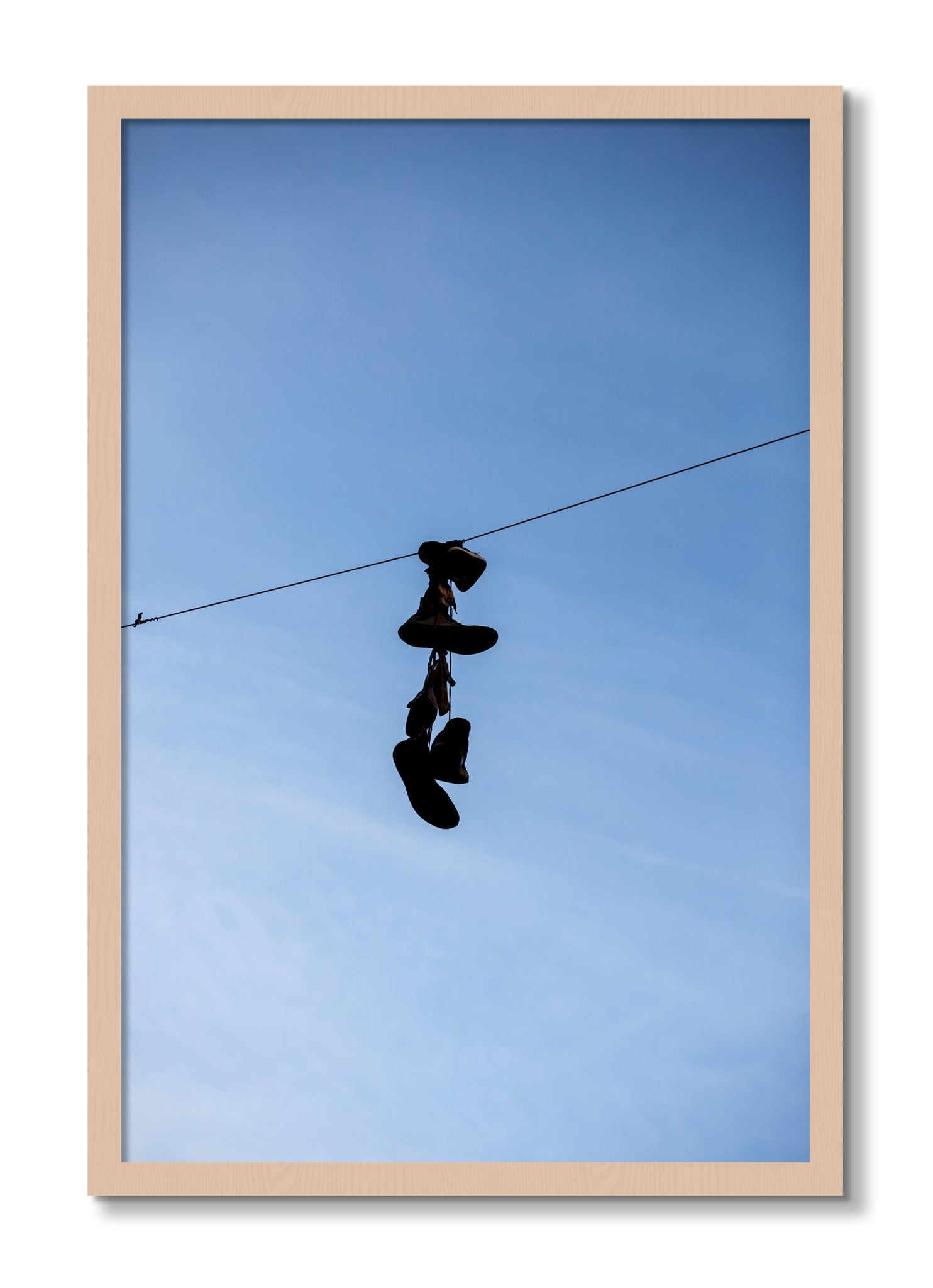 Framed photograph of Kicks by Dylan Ozanich, Maple frame, Full Bleed