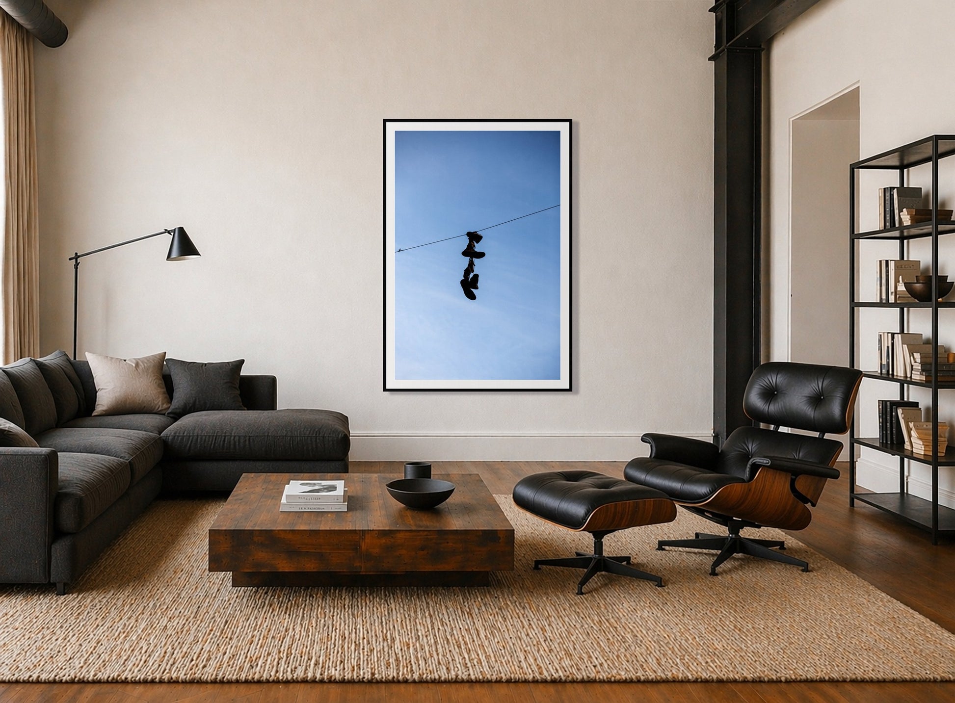 Framed photograph of Kicks by Dylan Ozanich displayed on a wall