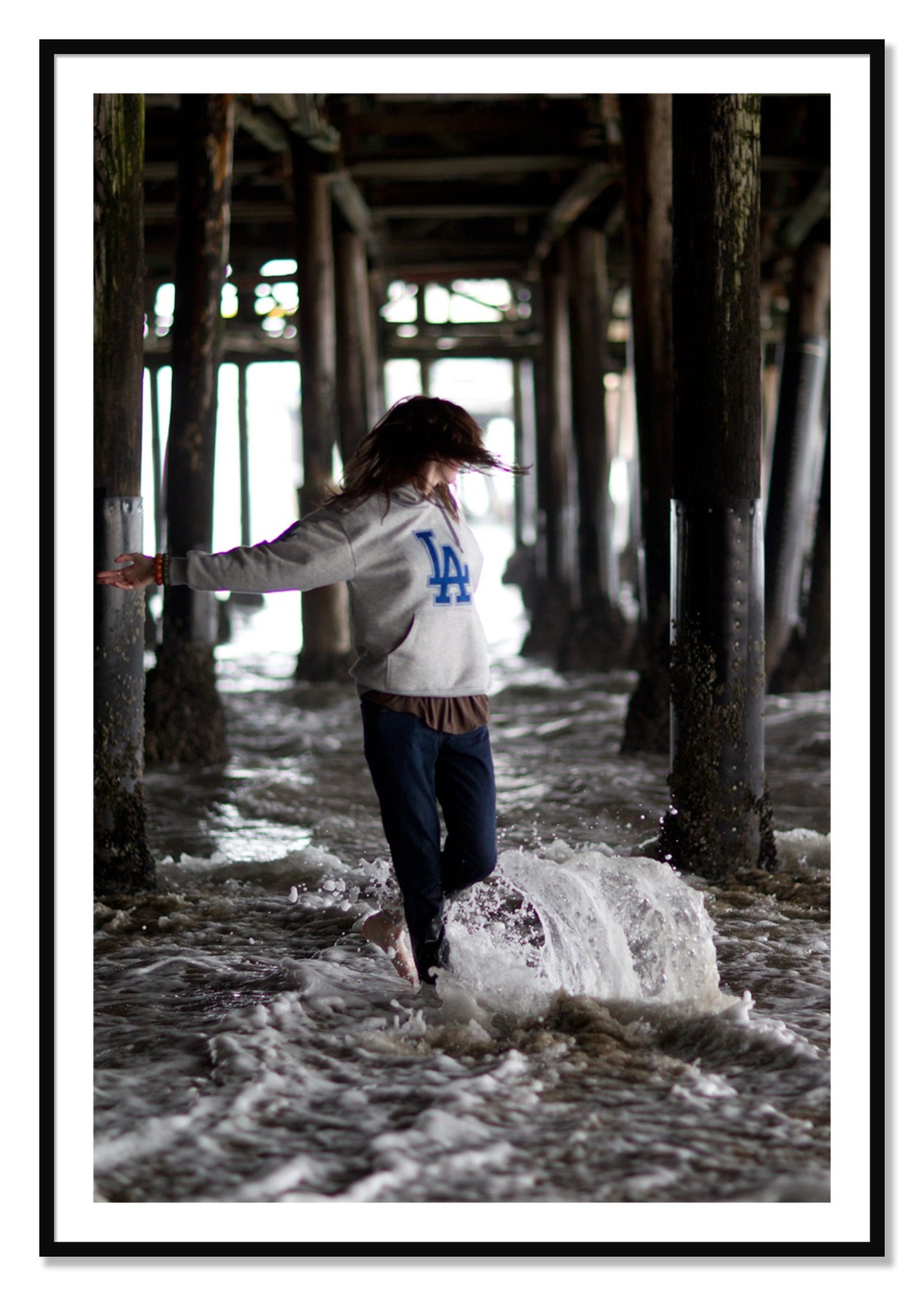 Framed photograph of LA by Dylan Ozanich, Black frame, Borders