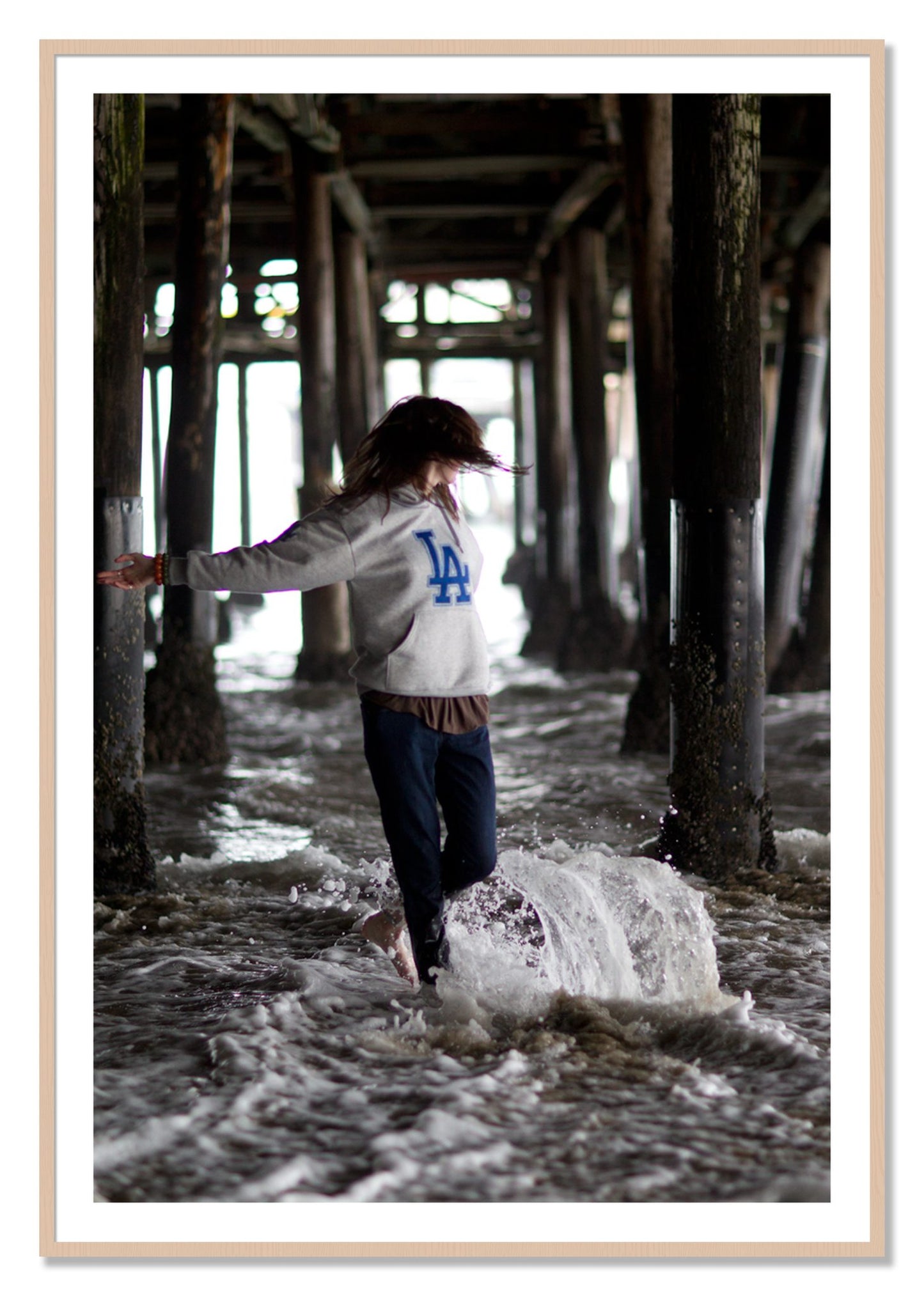 Framed photograph of LA by Dylan Ozanich, Maple frame, Borders
