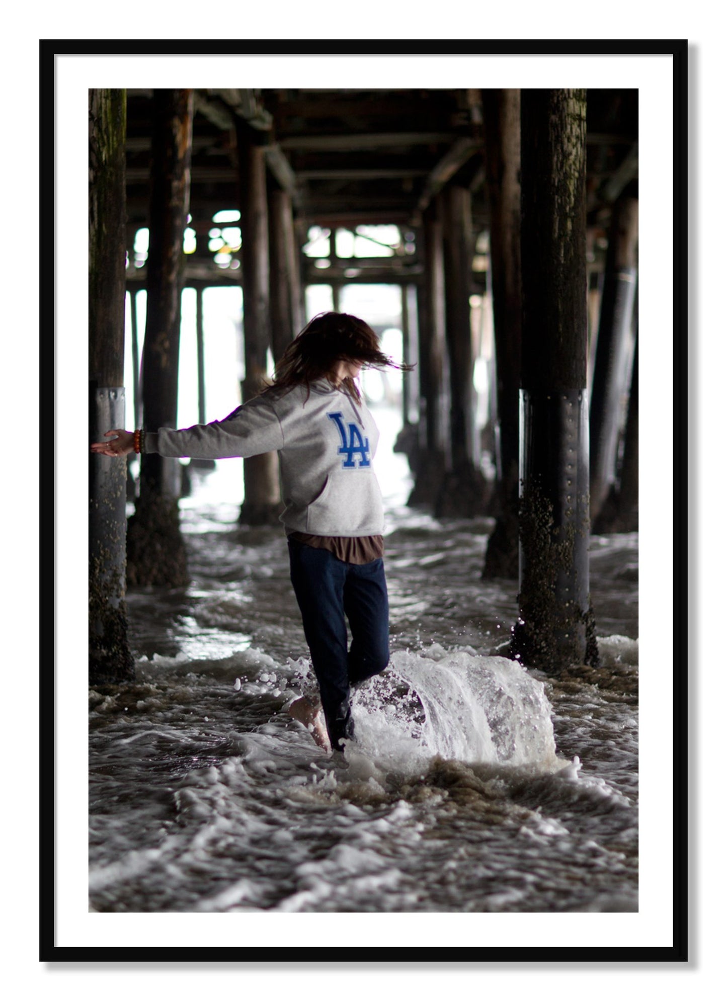 Framed photograph of LA by Dylan Ozanich, Black frame, Borders
