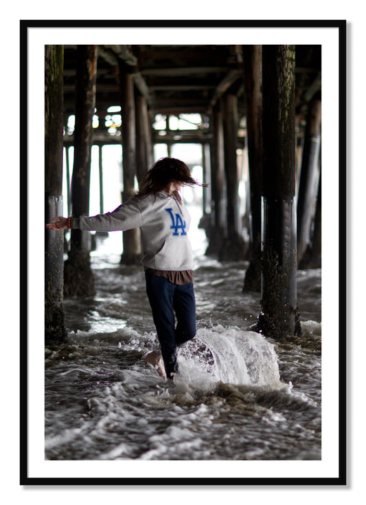 Framed photograph of LA by Dylan Ozanich, Black frame, Borders