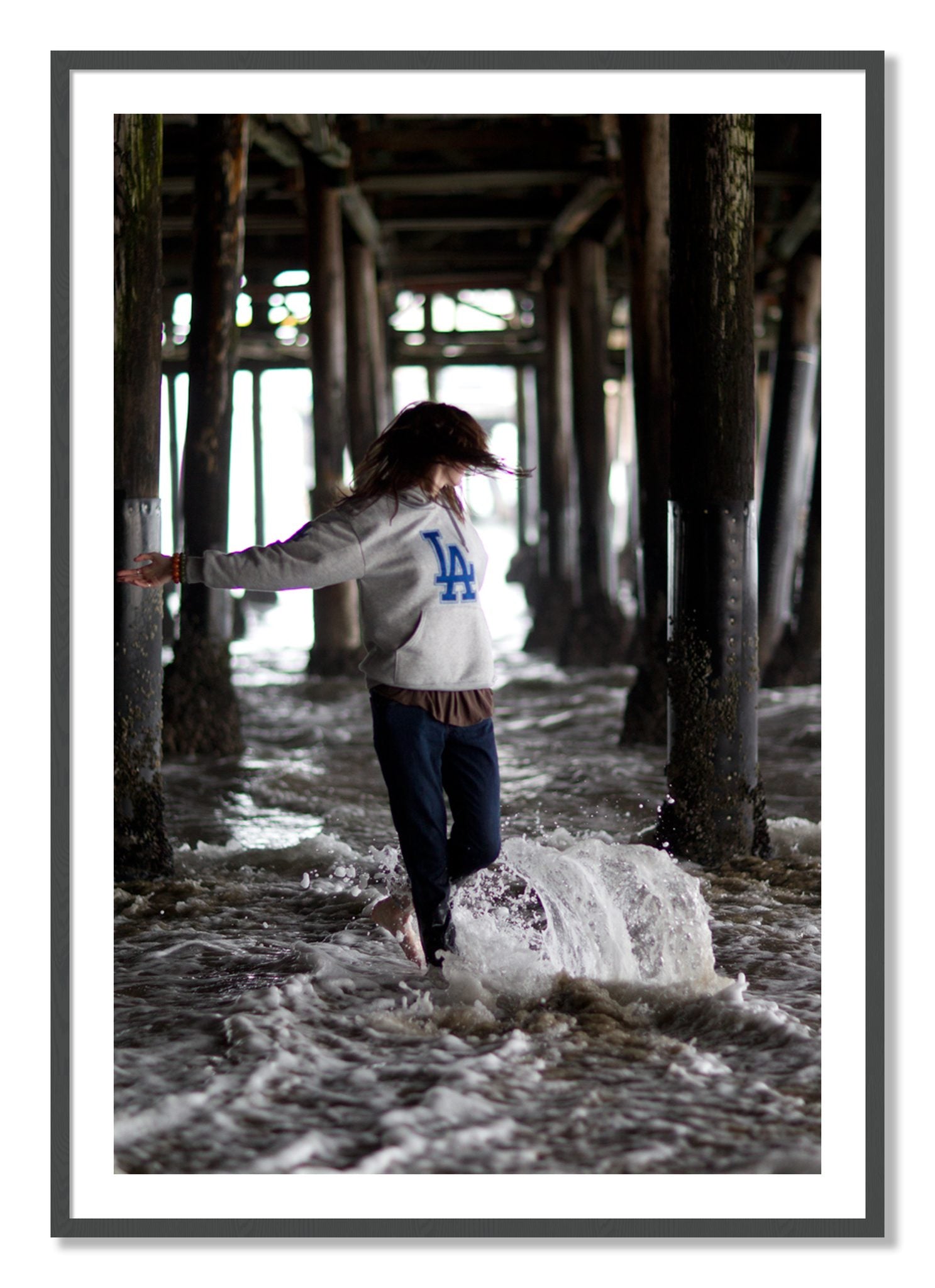 Framed photograph of LA by Dylan Ozanich, Grey frame, Borders