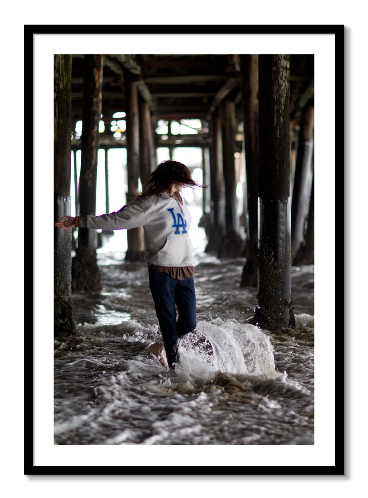 Framed photograph of LA by Dylan Ozanich, Black frame, Borders