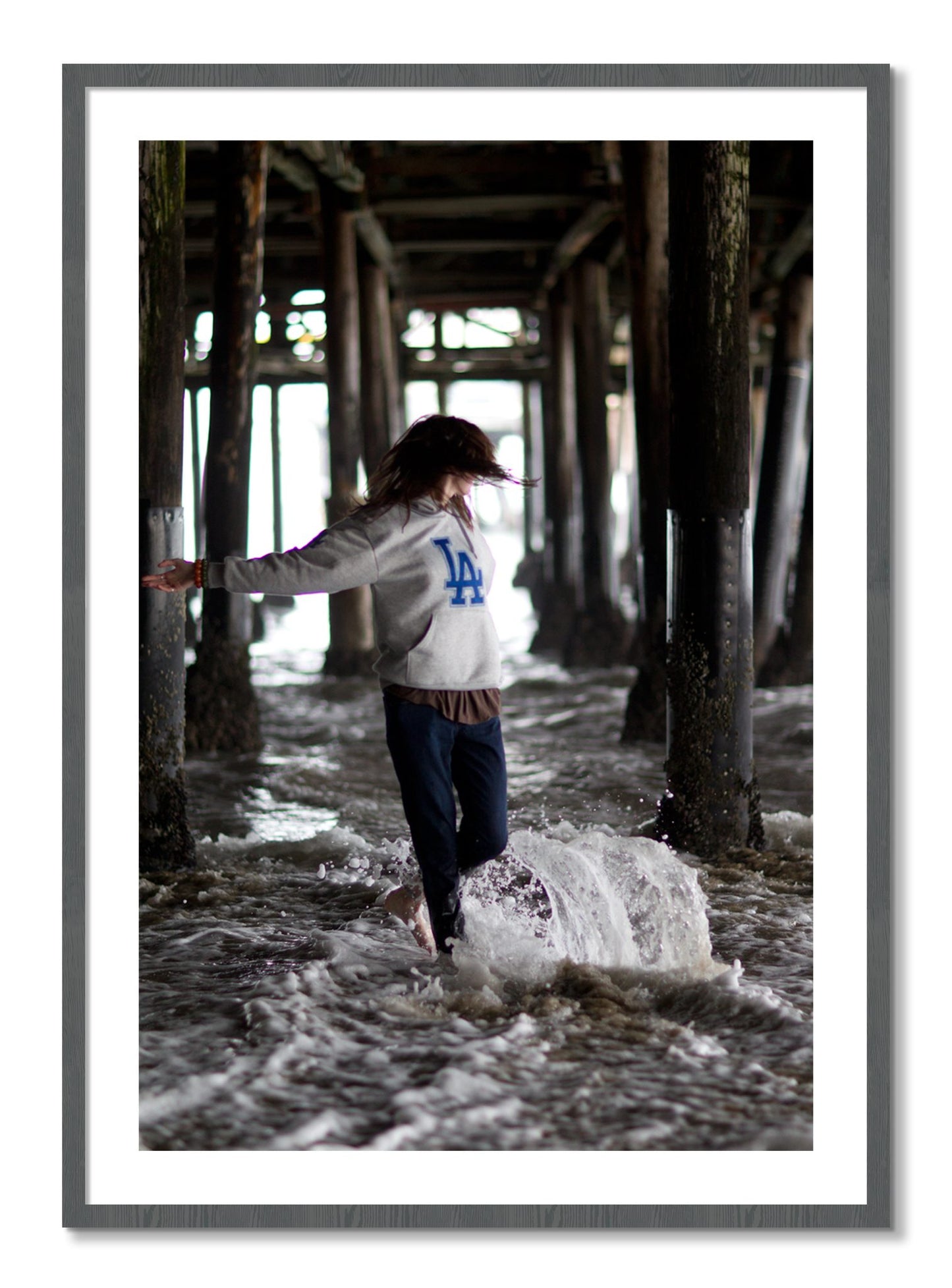 Framed photograph of LA by Dylan Ozanich, Grey frame, Borders