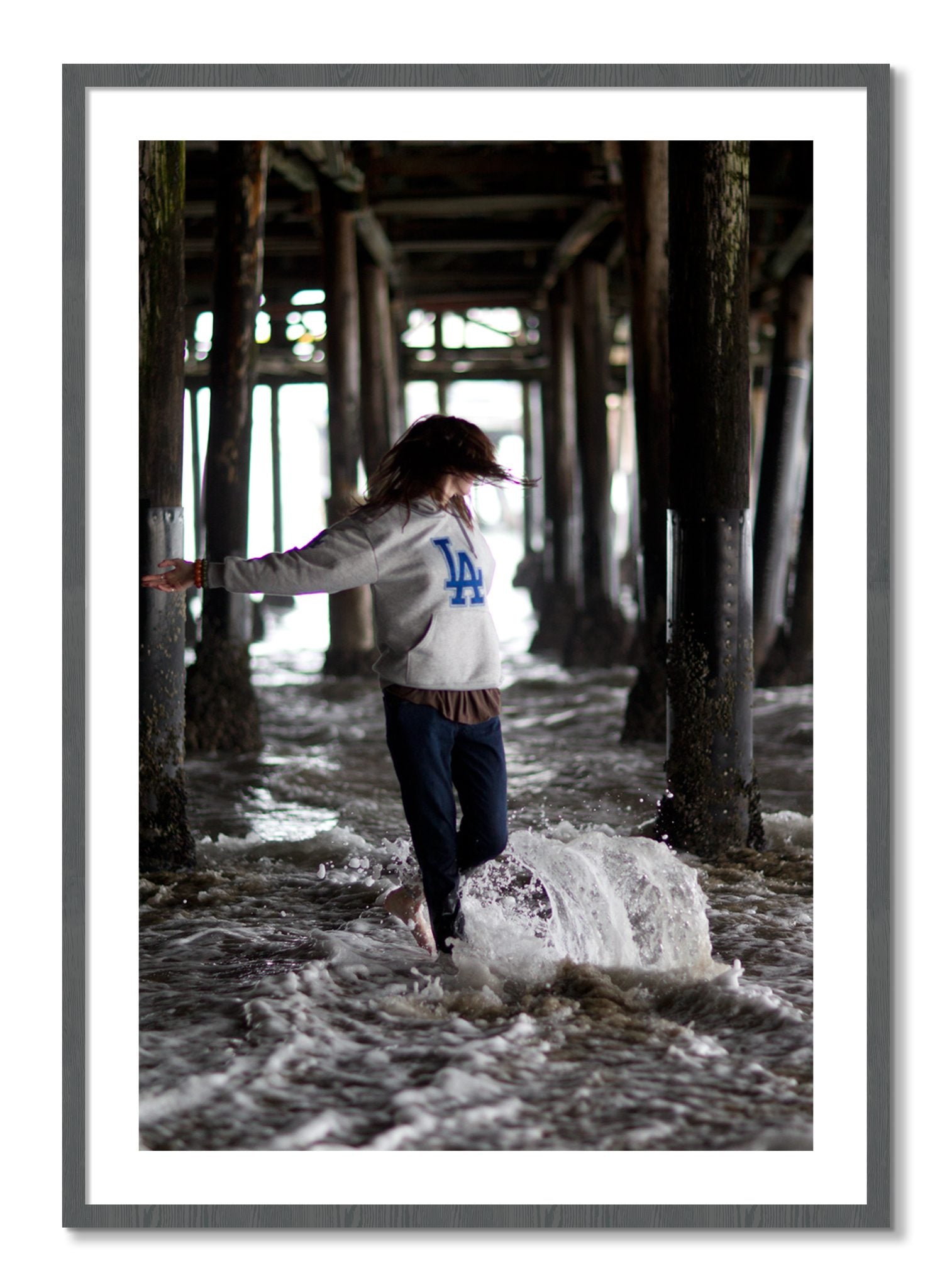 Framed photograph of LA by Dylan Ozanich, Grey frame, Borders