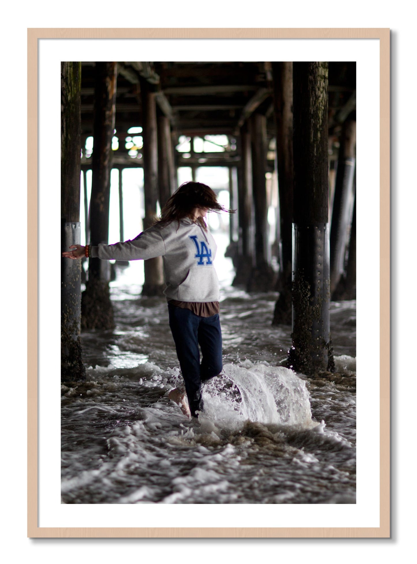Framed photograph of LA by Dylan Ozanich, Maple frame, Borders
