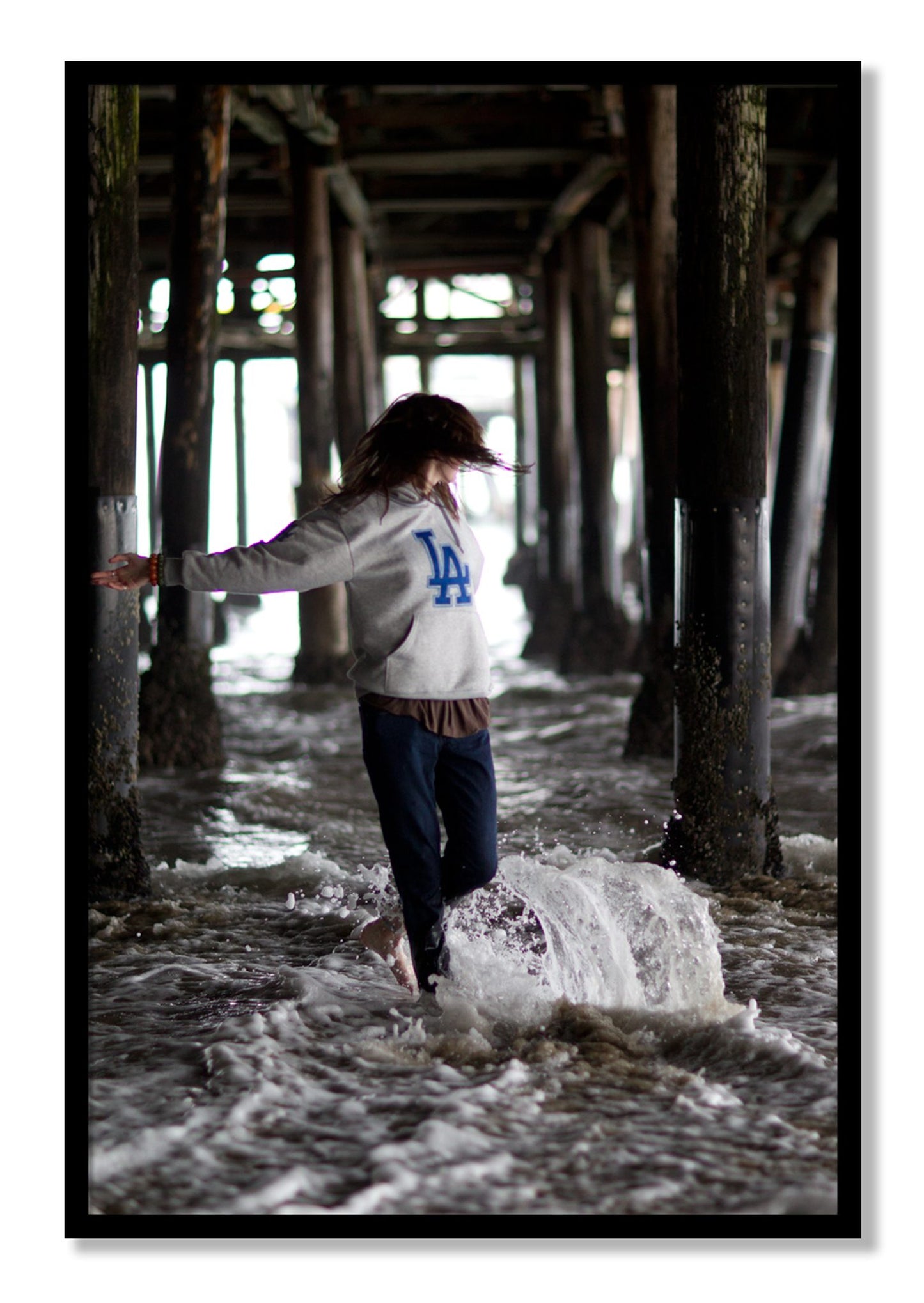 Framed photograph of LA by Dylan Ozanich, Black frame, Full Bleed
