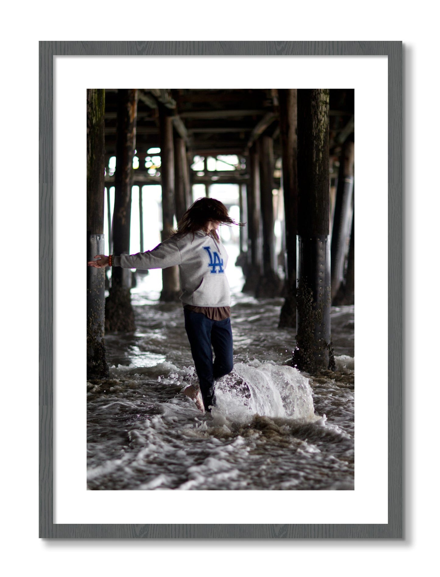 Framed photograph of LA by Dylan Ozanich, Grey frame, Borders