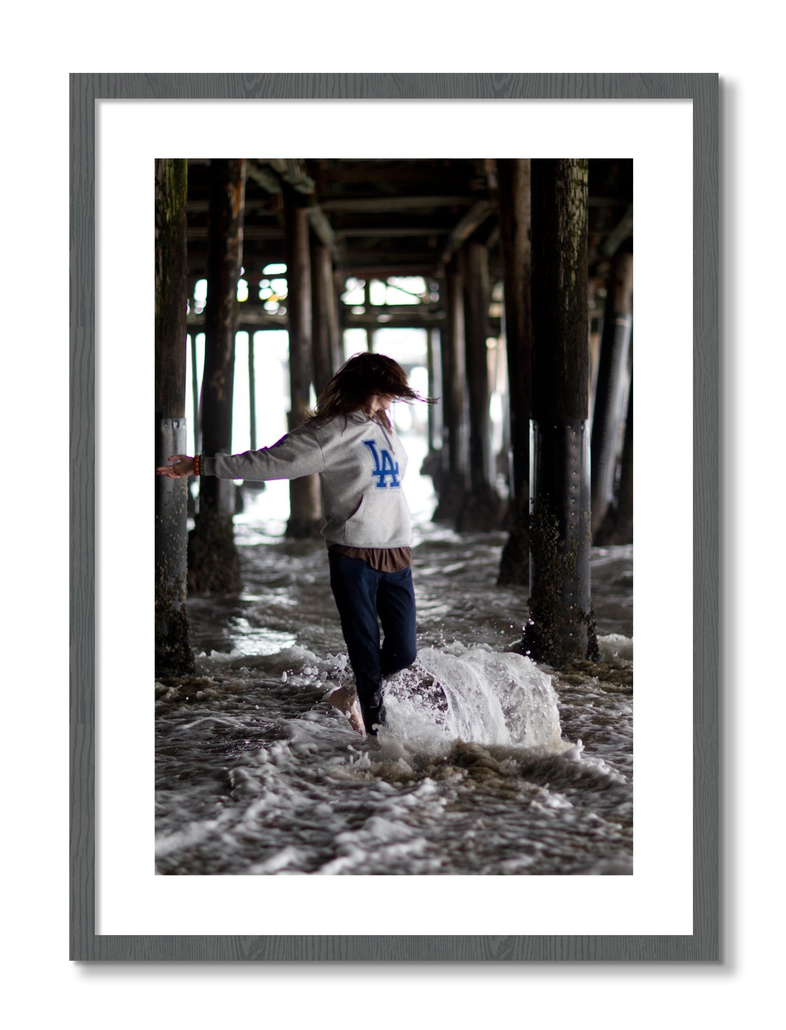 Framed photograph of LA by Dylan Ozanich, Grey frame, Borders
