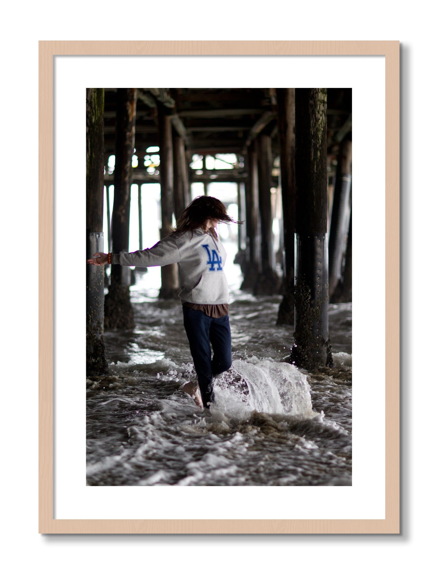 Framed photograph of LA by Dylan Ozanich, Maple frame, Borders