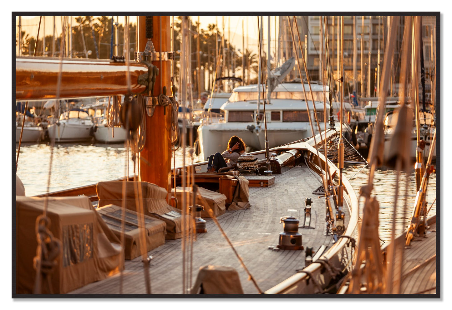 Living by Dylan Ozanich, 48×72 Full Bleed Print in a Black Walnut frame
