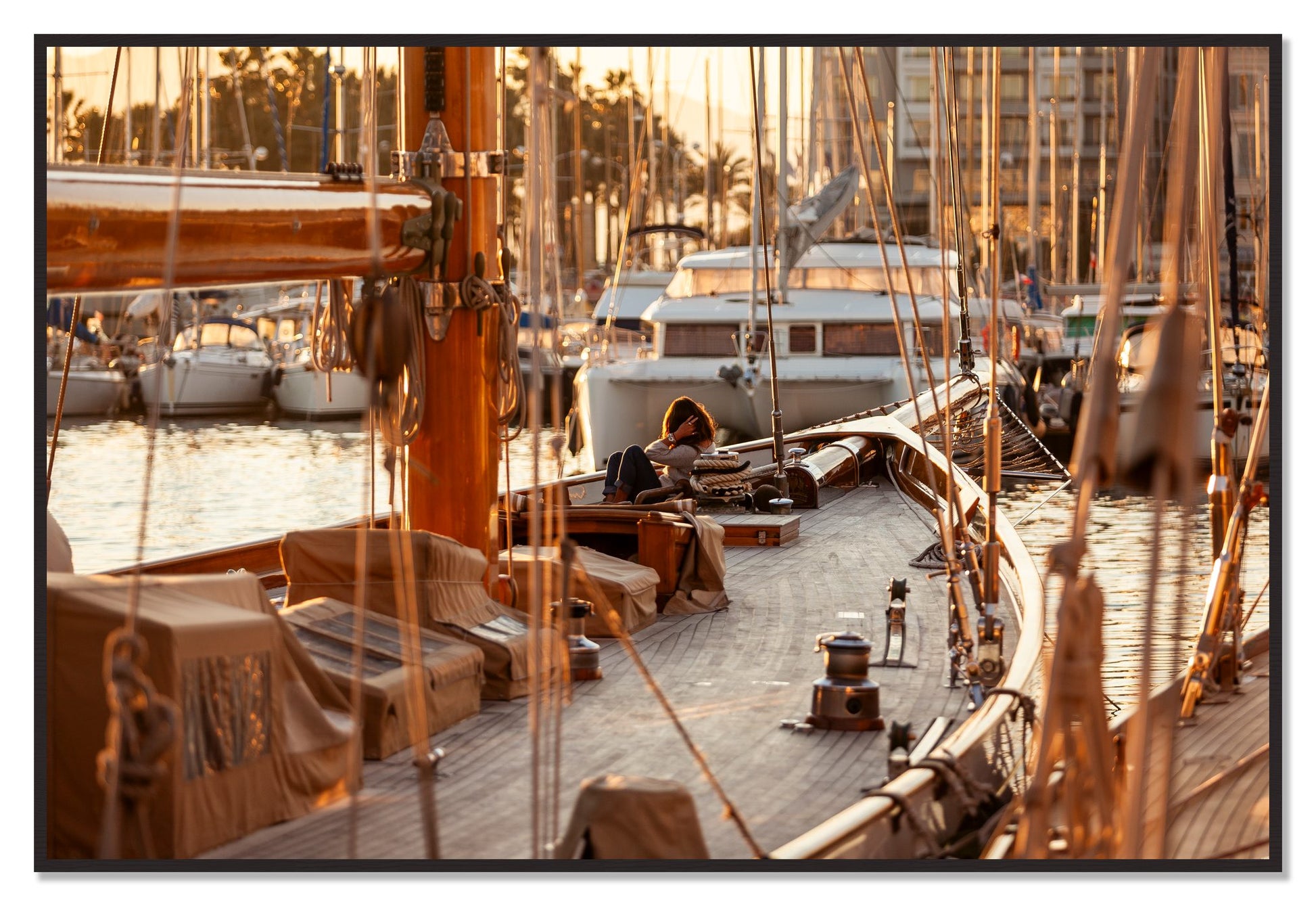 Living by Dylan Ozanich, 48×72 Full Bleed Print in a Black Walnut frame