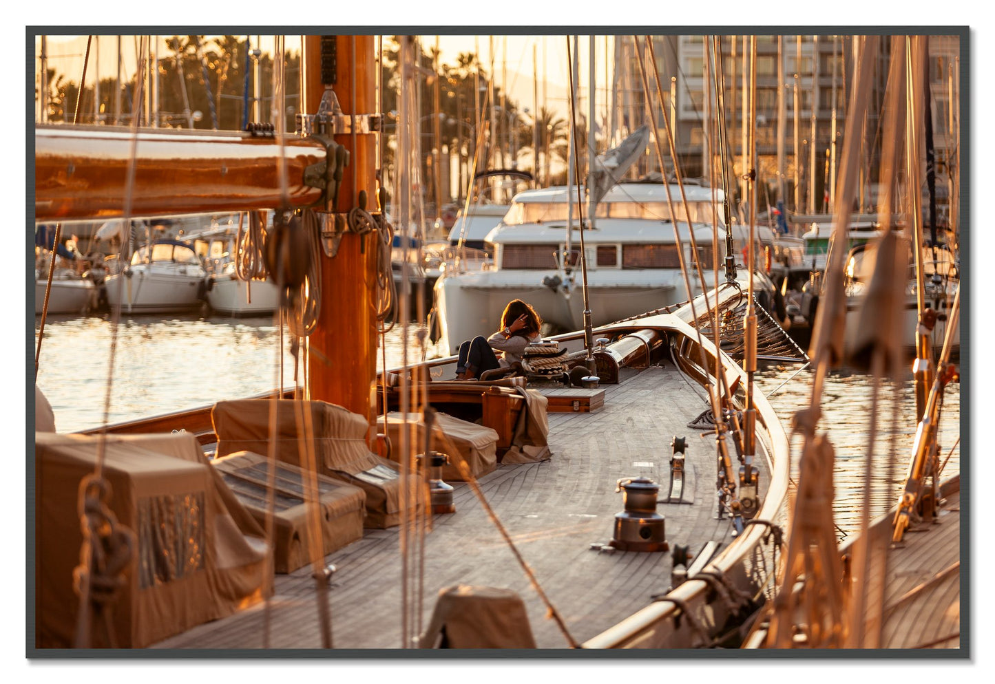 Living by Dylan Ozanich, 48×72 Full Bleed Print in a Grey frame
