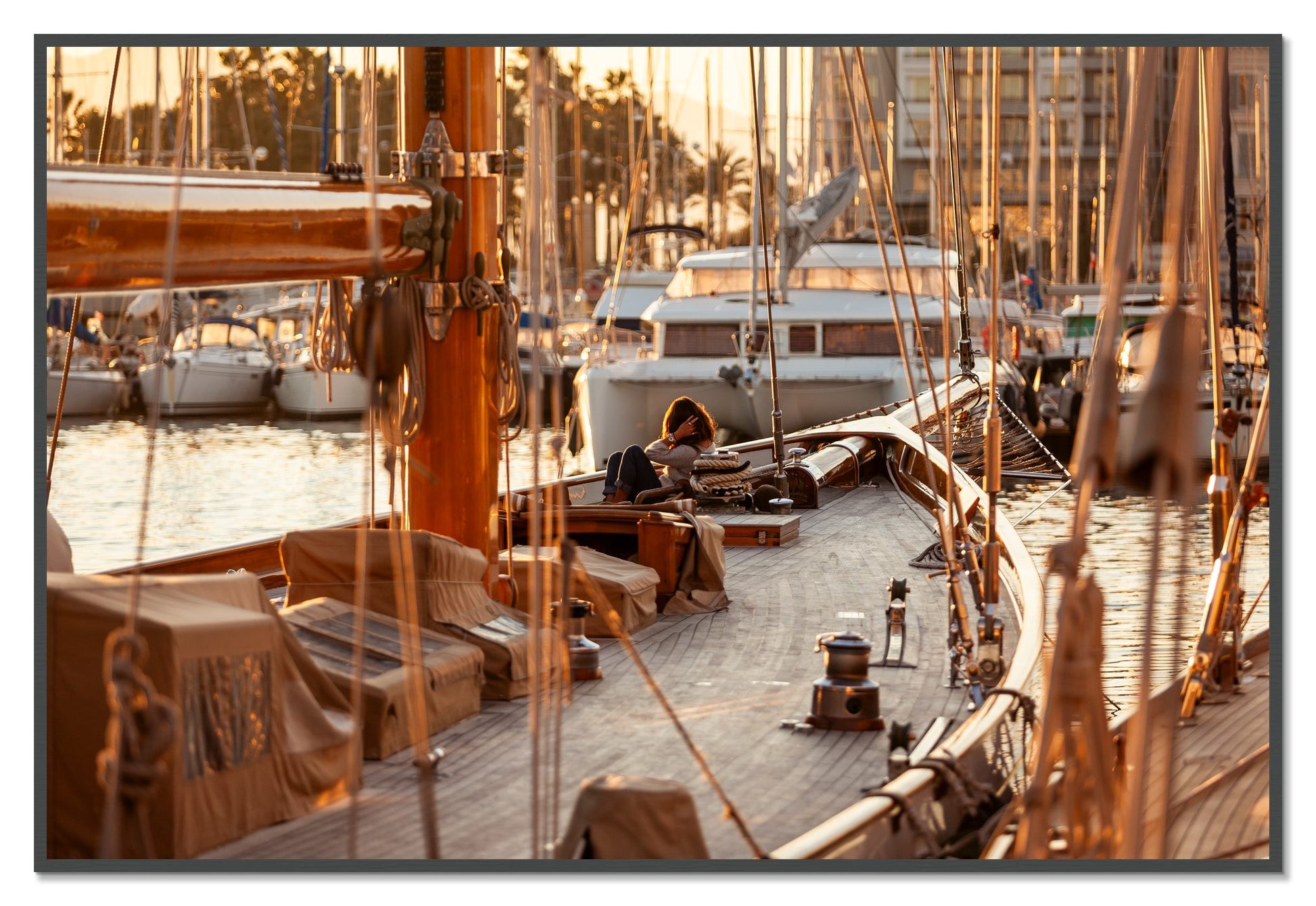 Living by Dylan Ozanich, 48×72 Full Bleed Print in a Grey frame