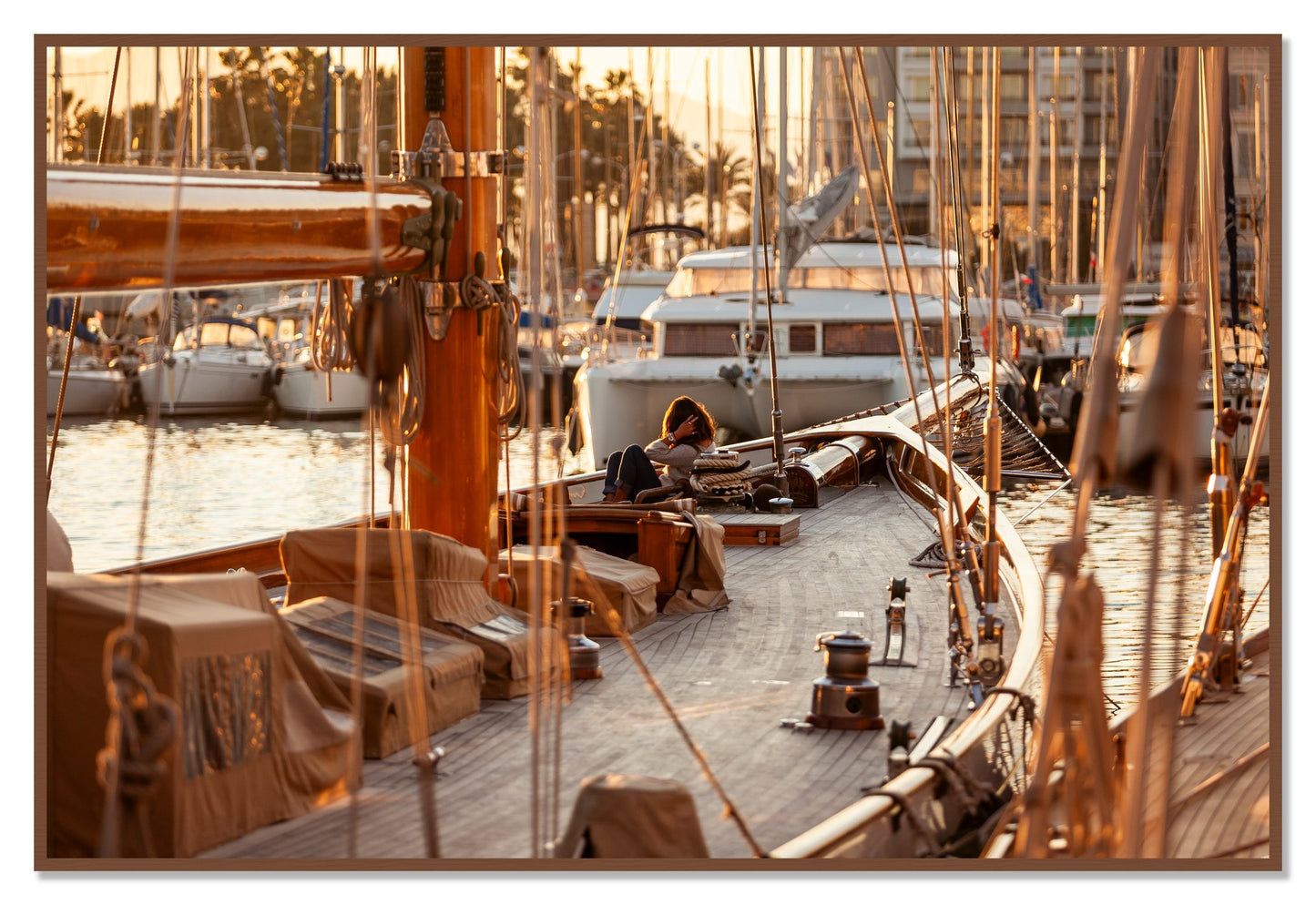 Living by Dylan Ozanich, 48×72 Full Bleed Print in a Walnut frame