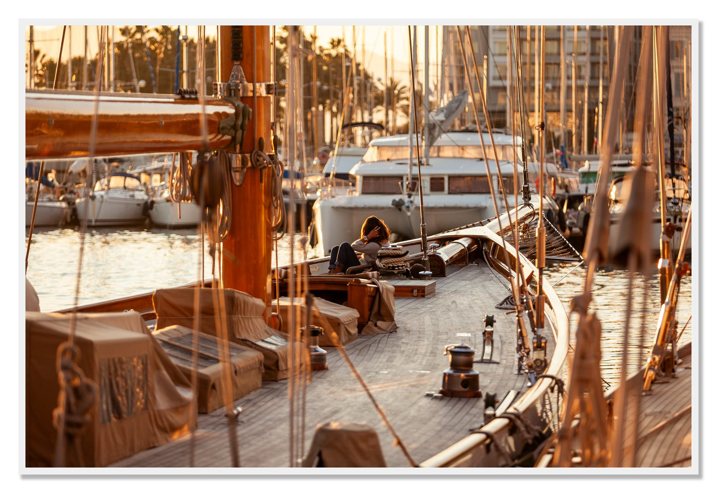 Living by Dylan Ozanich, 48×72 Full Bleed Print in a White frame