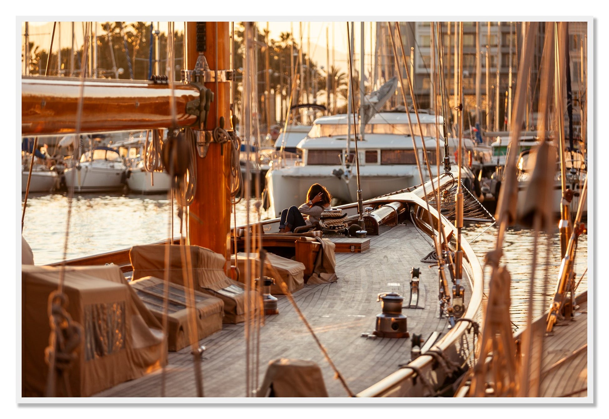 Living by Dylan Ozanich, 48×72 Full Bleed Print in a White frame
