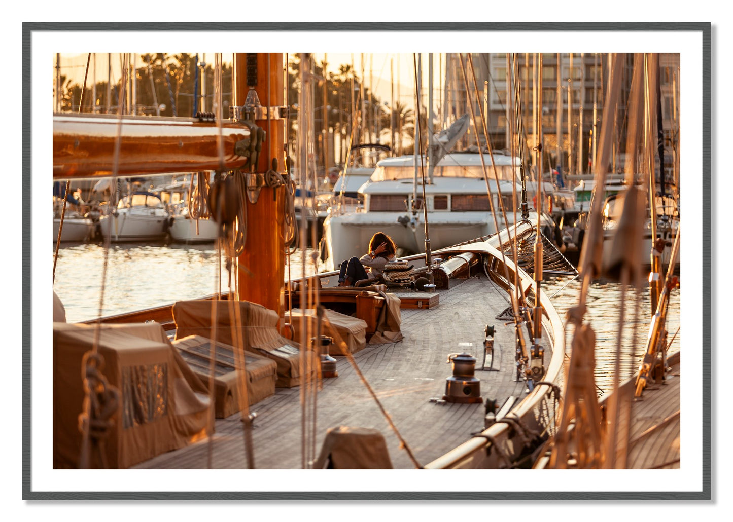 Framed photograph of Living by Dylan Ozanich, Grey frame, Borders