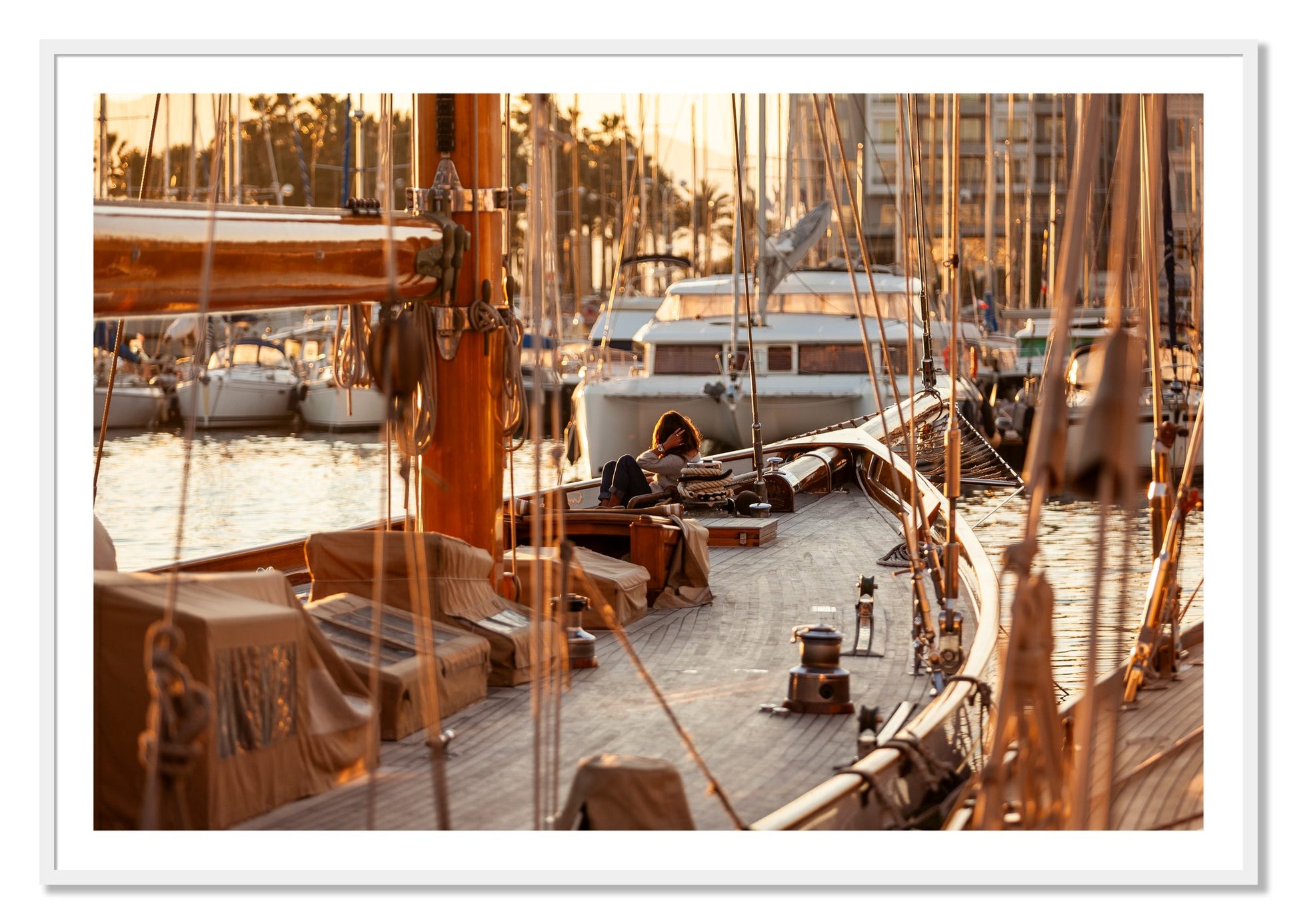 Framed photograph of Living by Dylan Ozanich, White frame, Borders