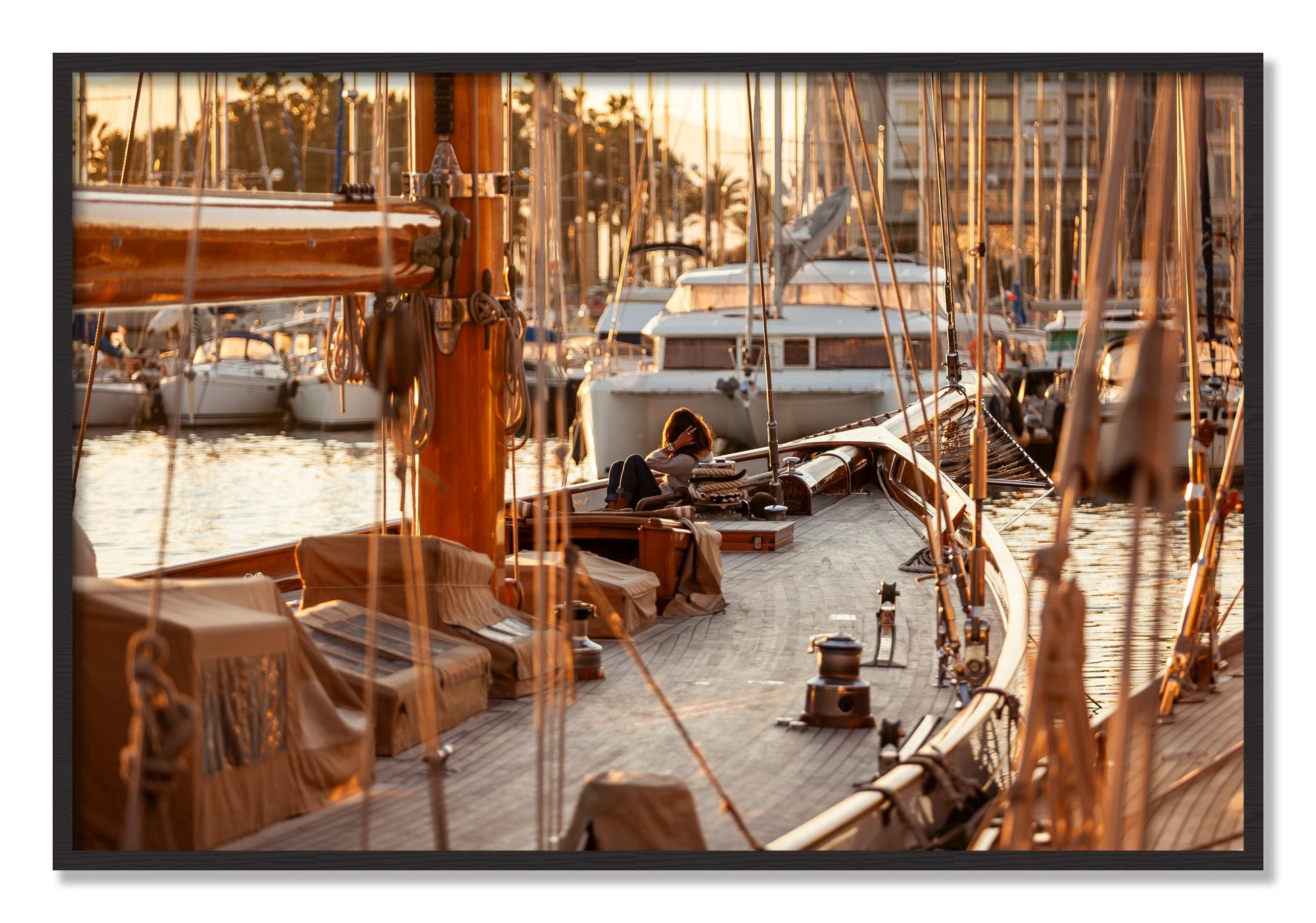 Framed photograph of Living by Dylan Ozanich, Black Walnut frame, Full Bleed