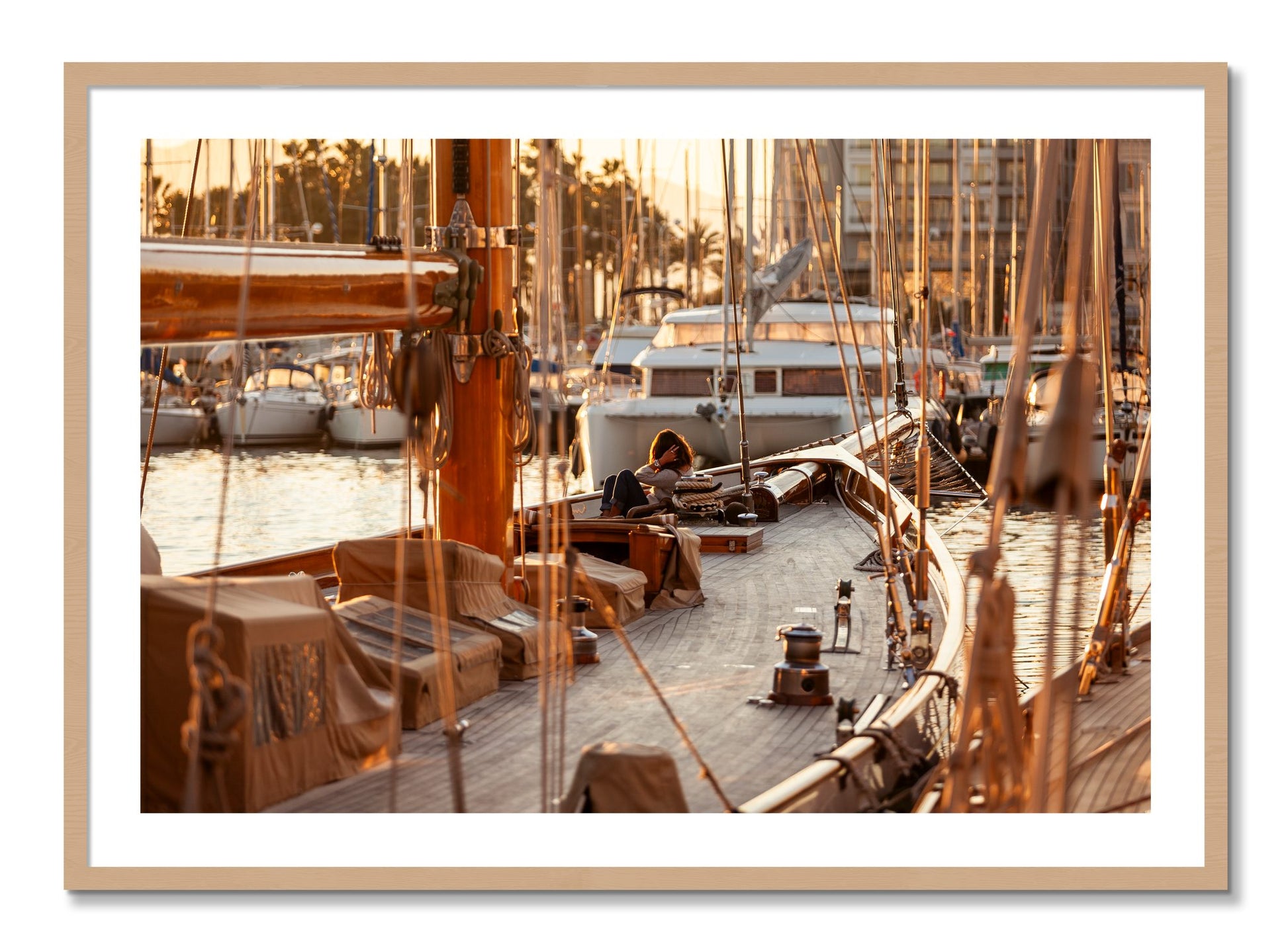 Framed photograph of Living by Dylan Ozanich, Oak frame, Borders