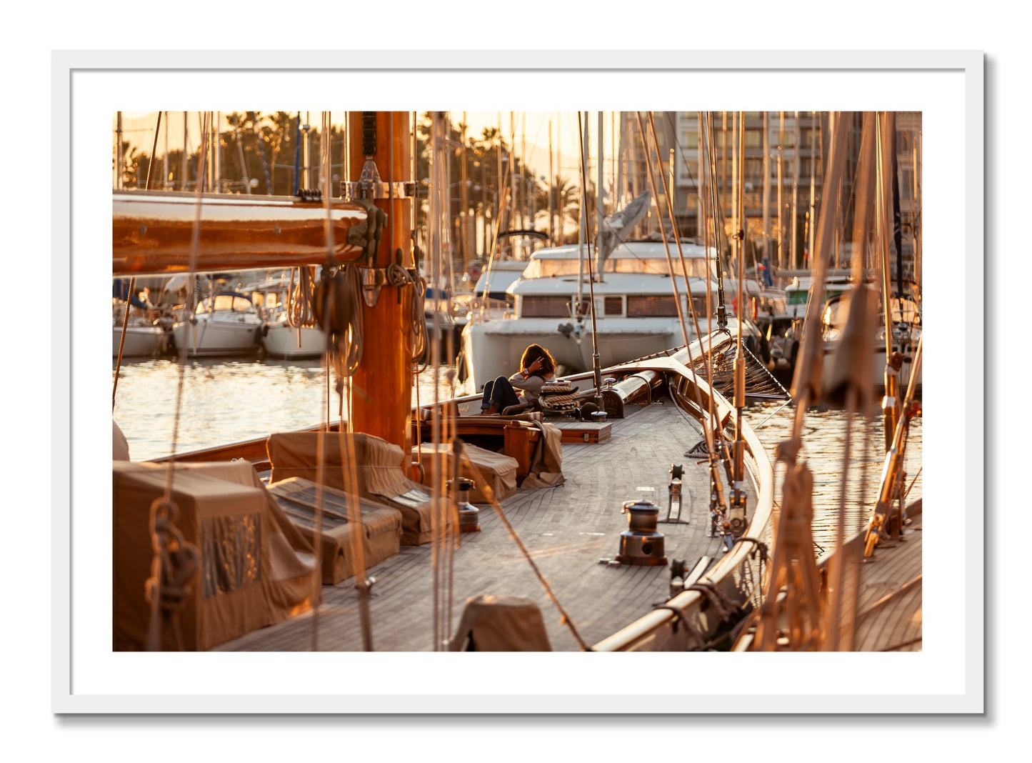 Framed photograph of Living by Dylan Ozanich, White frame, Borders