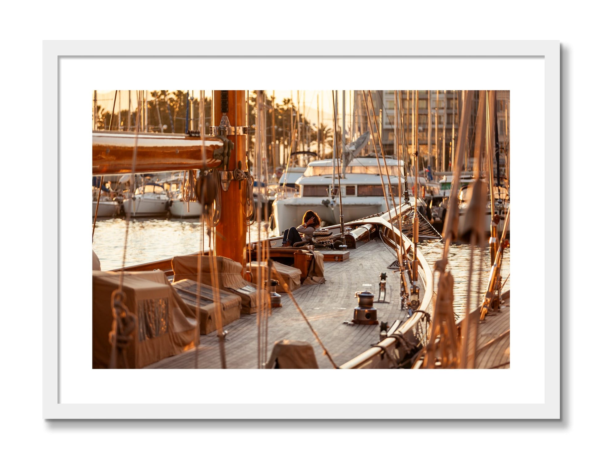 Framed photograph of Living by Dylan Ozanich, White frame, Borders